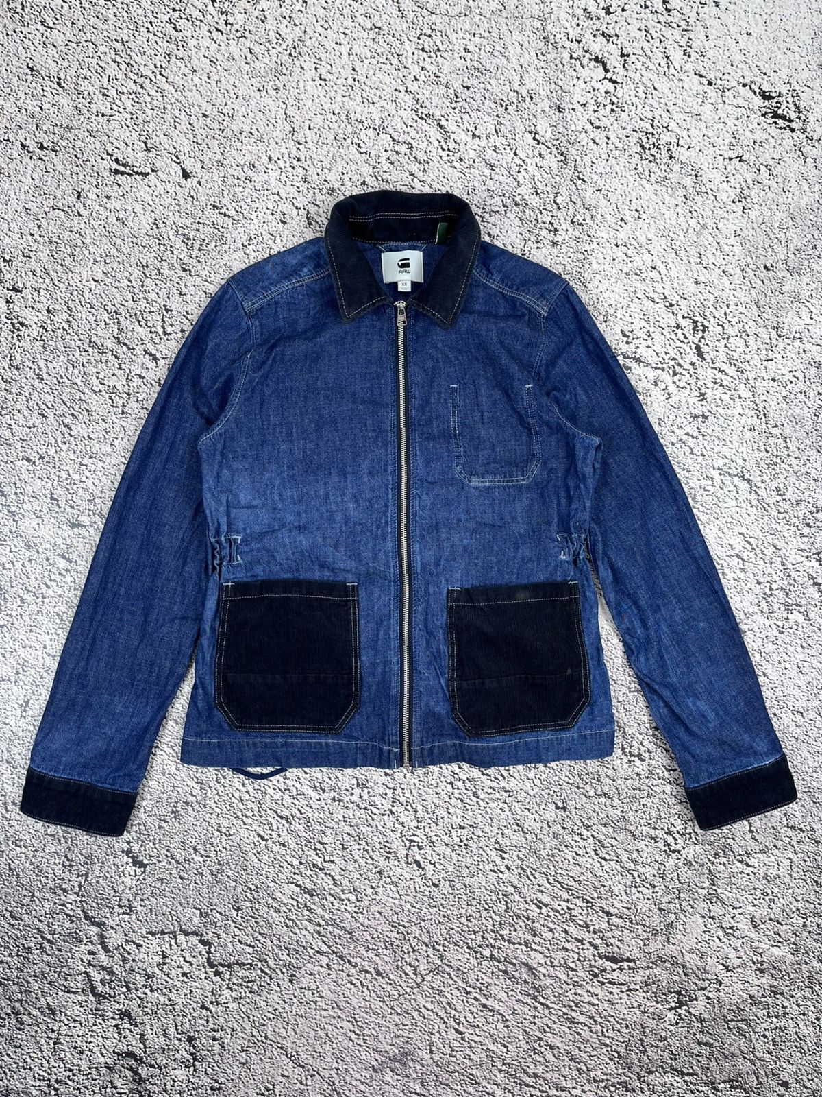 G-Star G-Star RAW Denim Jacket Corduroy Collar Workwear Carhartt Size XS / US 0-2 / IT 36-38 - 1 Thumbnail
