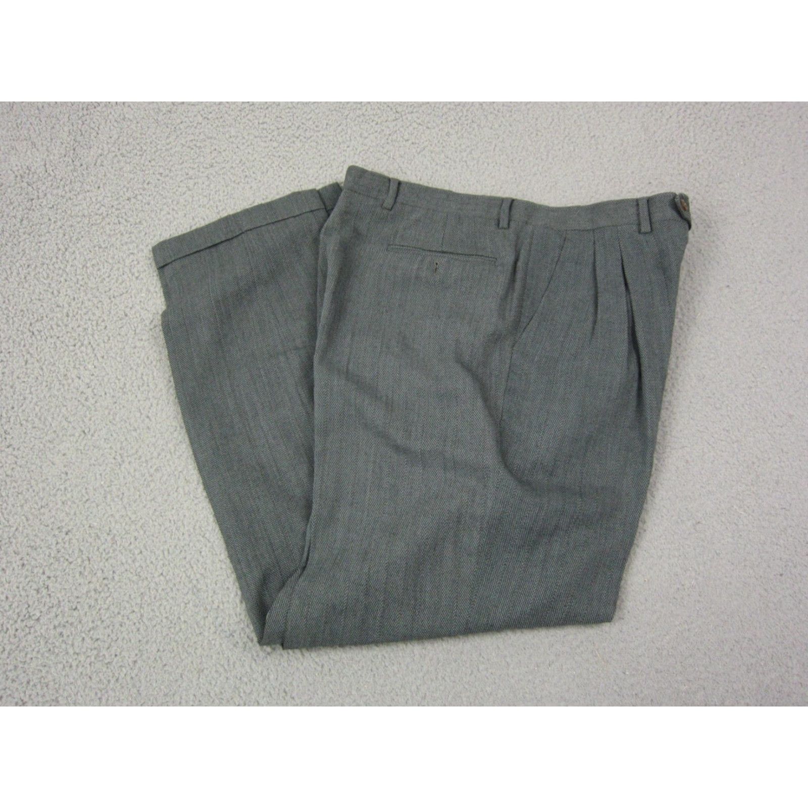 Vintage VINTAGE Pietro Chiara Nobile Pants Mens 36 x 30 Gray Wool Zip Dress Pants 100% Wool Houndstooth Mens Size US 36 / EU 52 - 2 Thumbnail