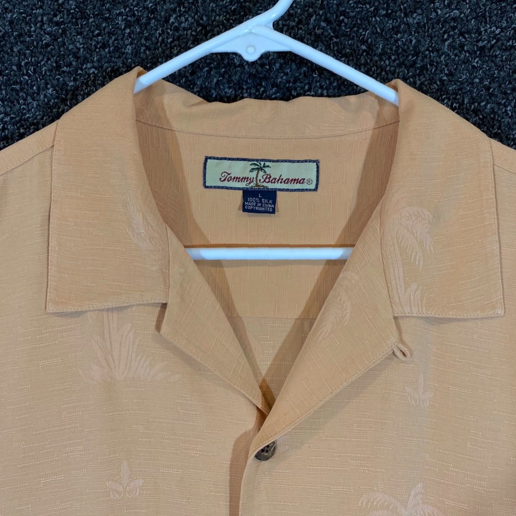 Tommy Bahama Tommy Bahama Shirt Mens XL Orange Floral Hawaiian Silk Button-Up S/S Casual Size US XL / EU 56 / 4 - 2 Thumbnail