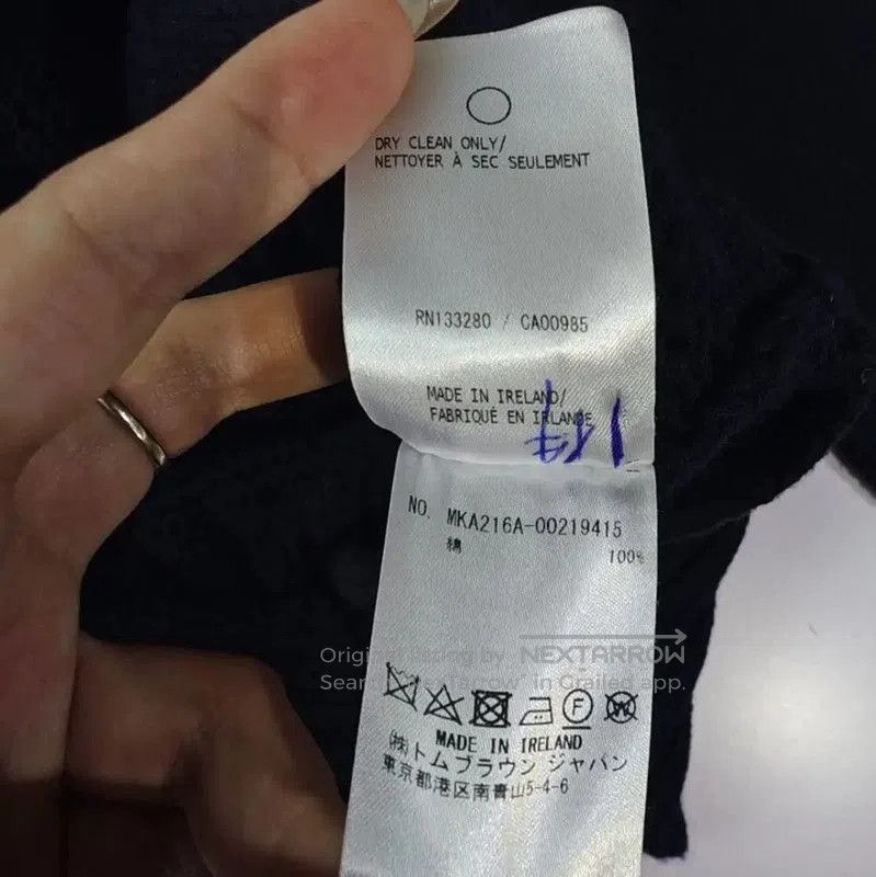 Thom Browne Thom Browne Women's Navy Sweater with Anchor Design . Size L / US 10 / IT 46 - 5 Thumbnail