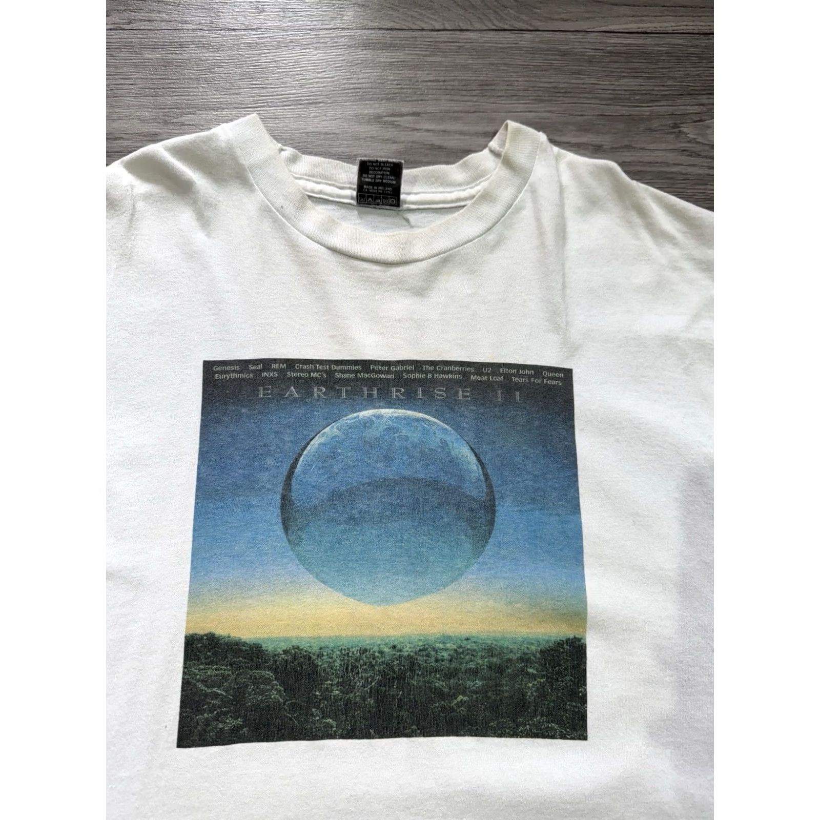 Vintage Rare Vintage Promo Earthrise II Rock / Pop T-shirt White L Shirts Mens Size US L / EU 52-54 / 3 - 4 Thumbnail