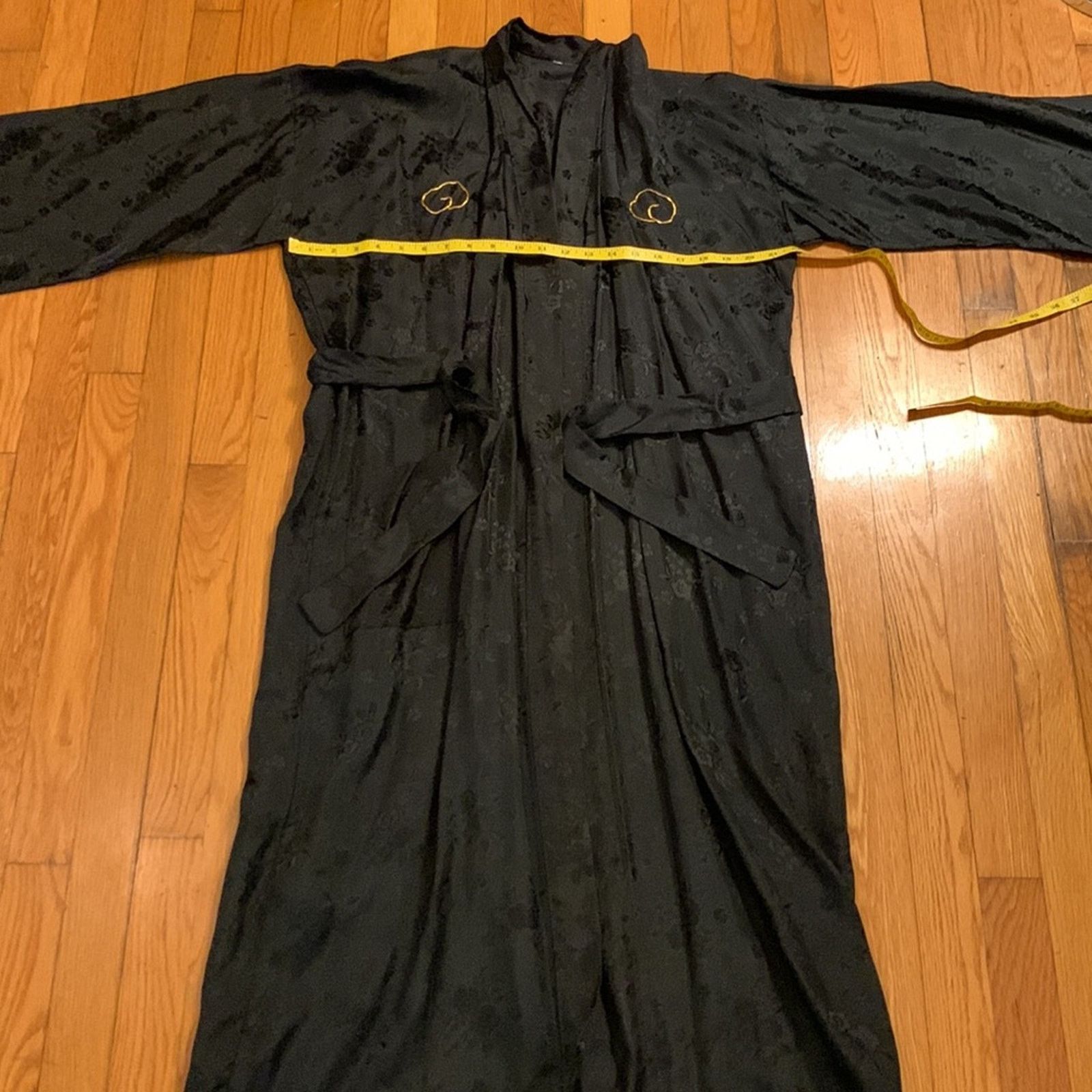 Vintage Dragon embroidery black kimono ,Vintage,Japan and Korea Size ONE SIZE - 11 Thumbnail