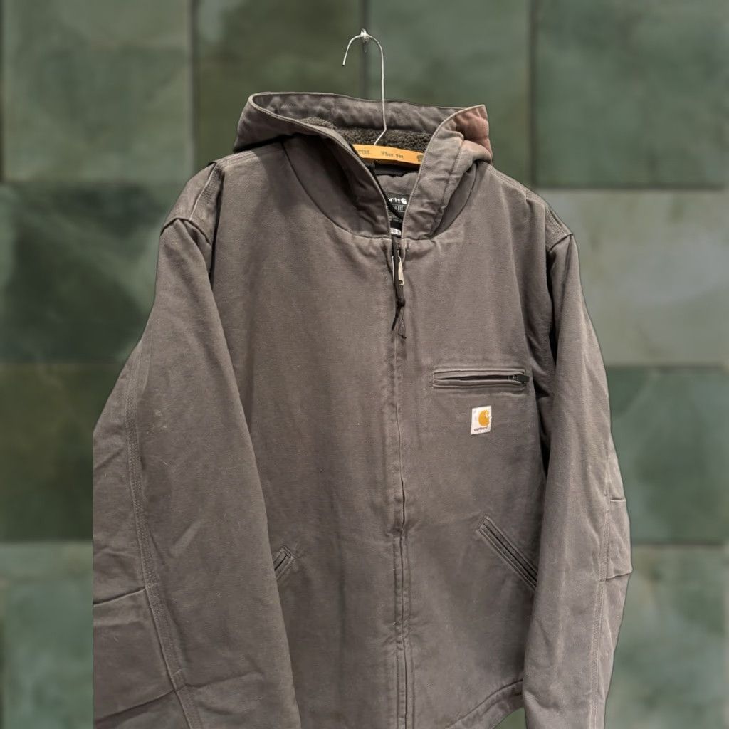 Carhartt VINTAGE Carhartt DJ4392M Hooded Detroit Fleece Lined Jacket Men’s Large Size US L / EU 52-54 / 3 - 1 Thumbnail