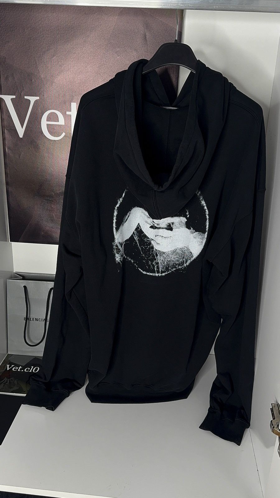 Ann Demeulemeester ✅ ANN Demeulemeester Black Hoodie Size US L / EU 52-54 / 3 - 3 Thumbnail