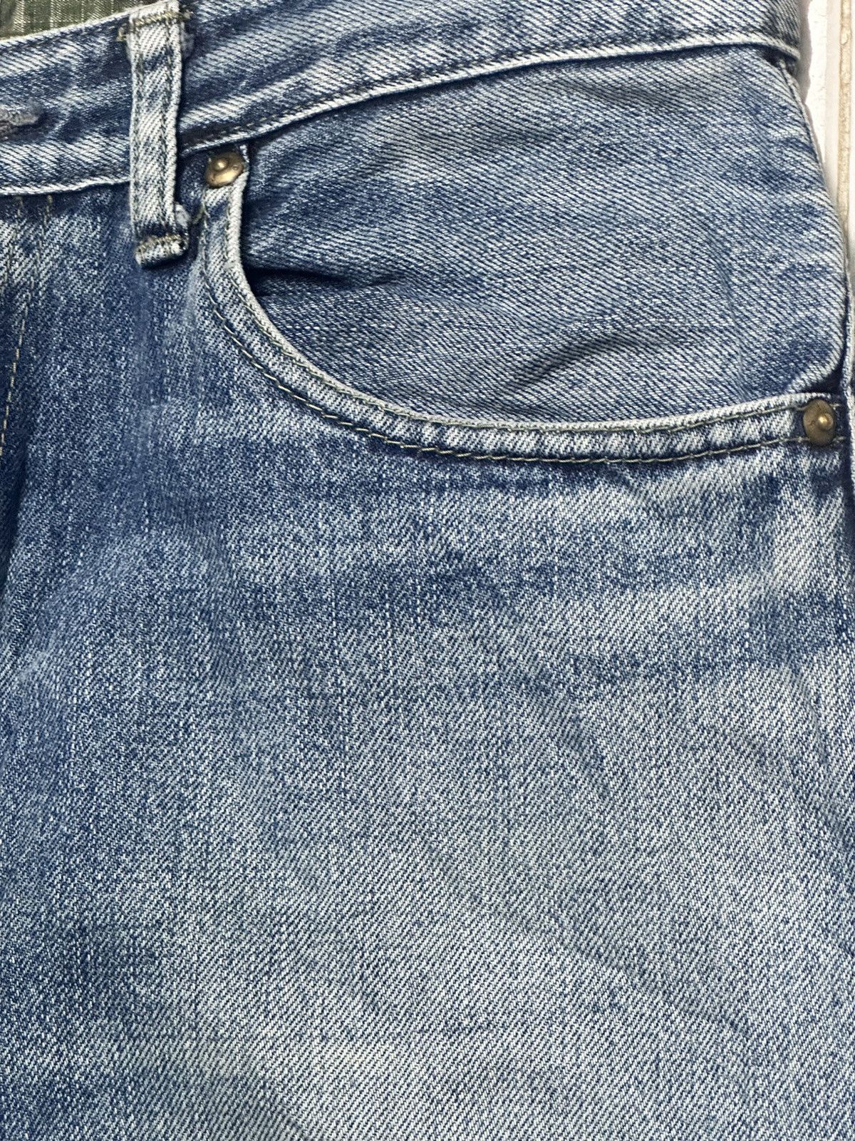 Japanese Brand Complete Finesse Japan Distressed Selvage Jeans With Faded Size US 33 - 6 Thumbnail