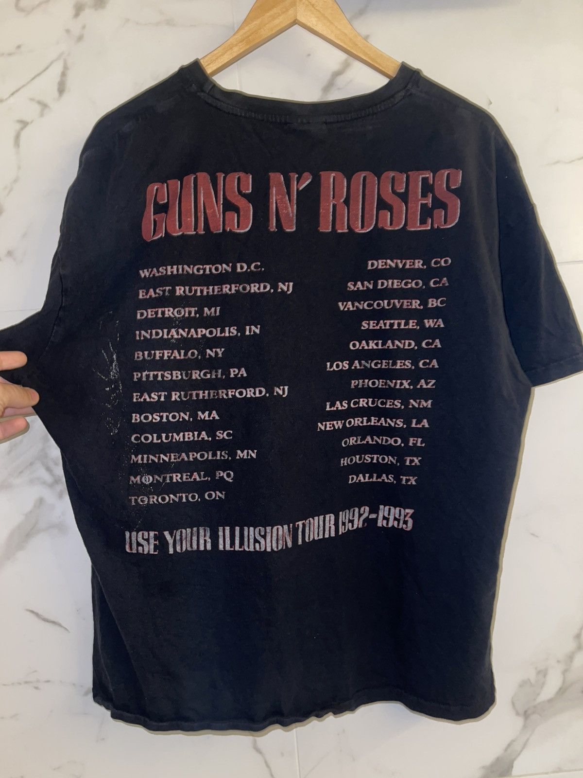 Guns N' Roses Guns’n’Roses 1992 vintage Tour t-shirt Size US L / EU 52-54 / 3 - 5 Thumbnail