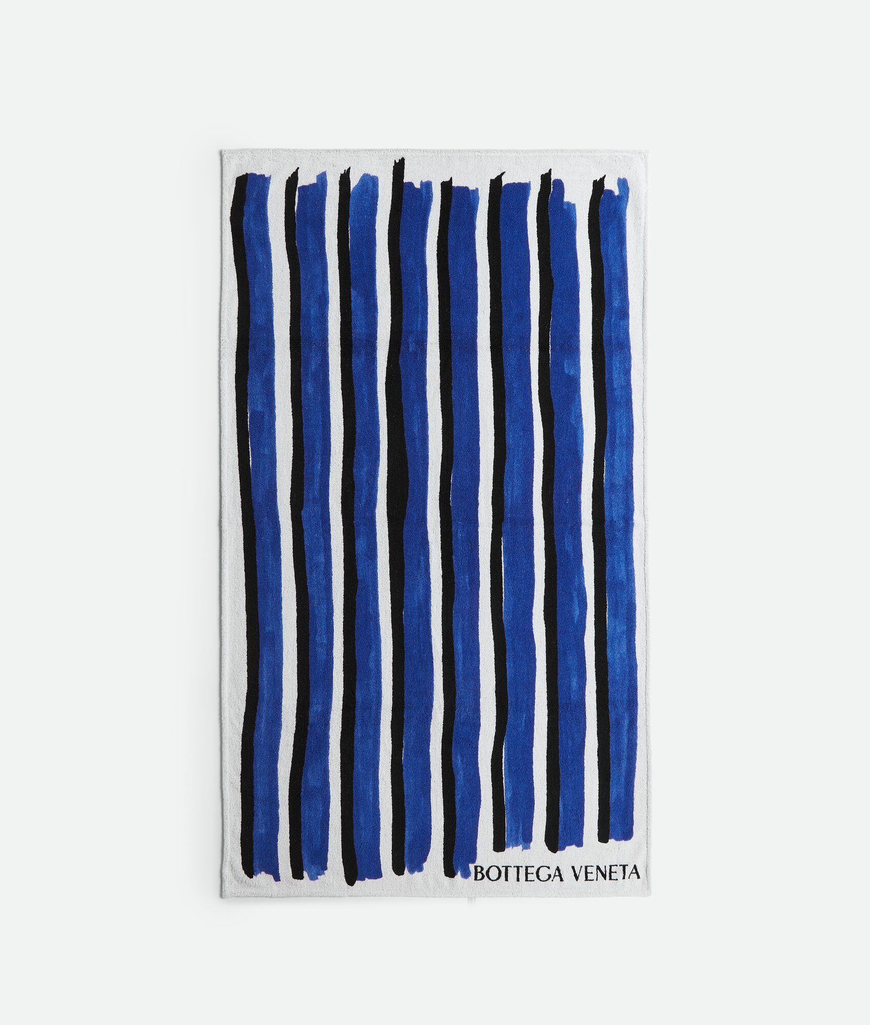 Bottega Veneta o1bcso1str0225 Size: OS / Striped Cotton Beach Towel Blue Size ONE SIZE - 1 Thumbnail