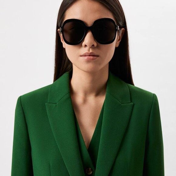 Gucci Gucci GG1240S 001 Sunglasses Black Round Frame, Grey Lenses Size ONE SIZE - 2 Thumbnail