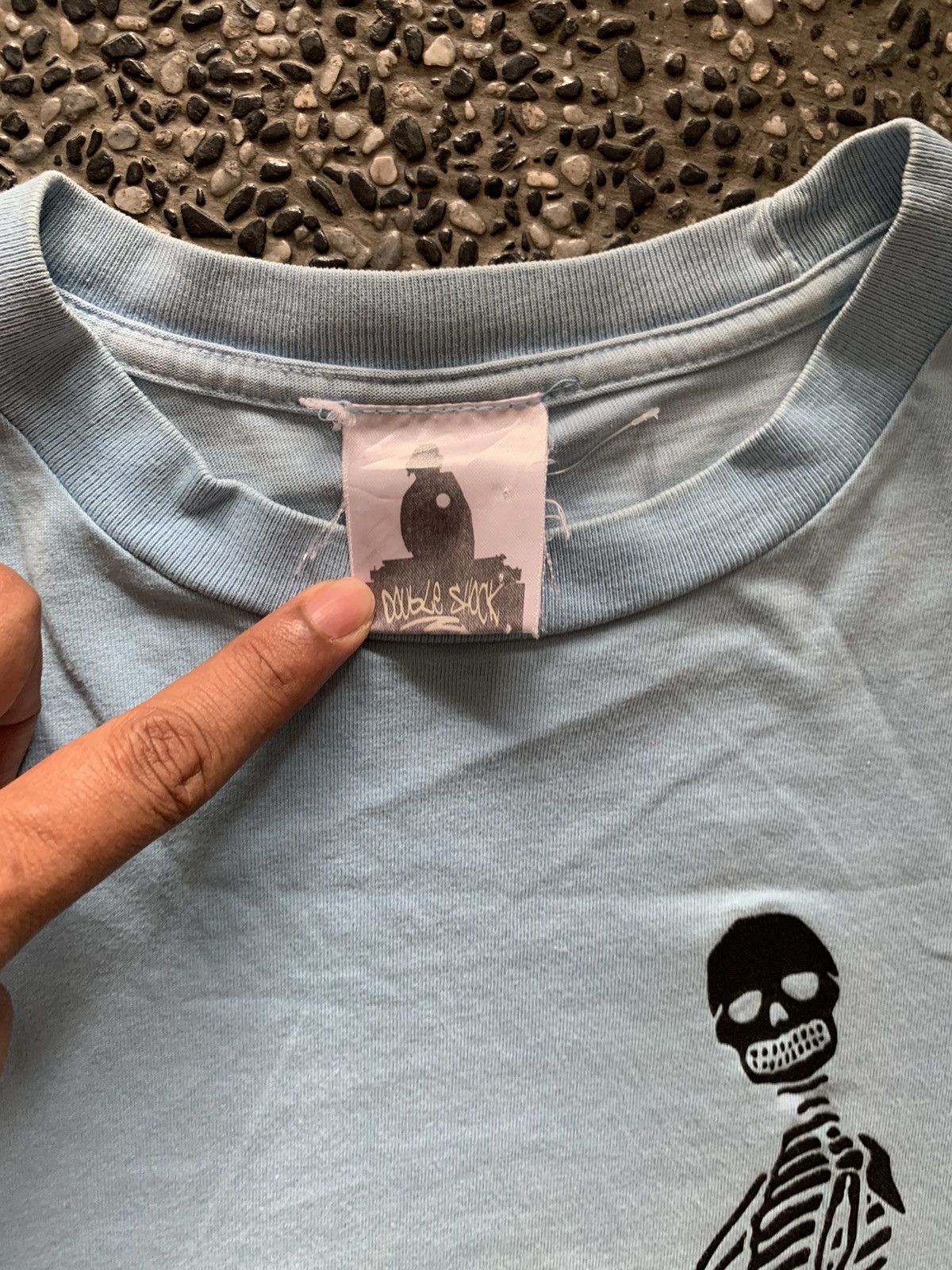 Vintage Vintage Double Shock Dead Head Funny Skull T shirt Size US L / EU 52-54 / 3 - 7 Thumbnail