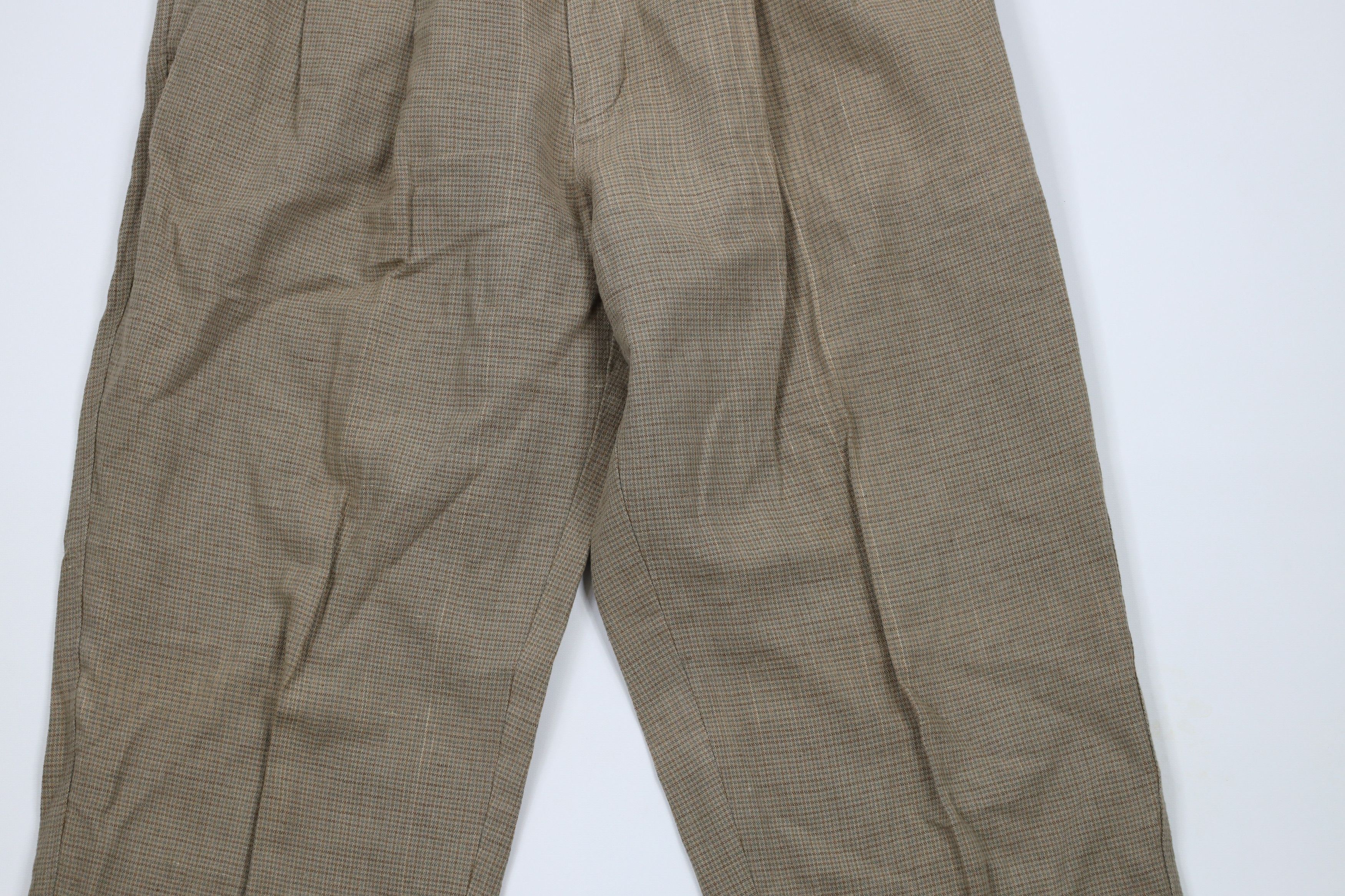 Eddie Bauer × Vintage Vintage 90s Eddie Bauer Blend Pleated Wide Leg Cuffed Pants Size US 36 / EU 52 - 3 Thumbnail