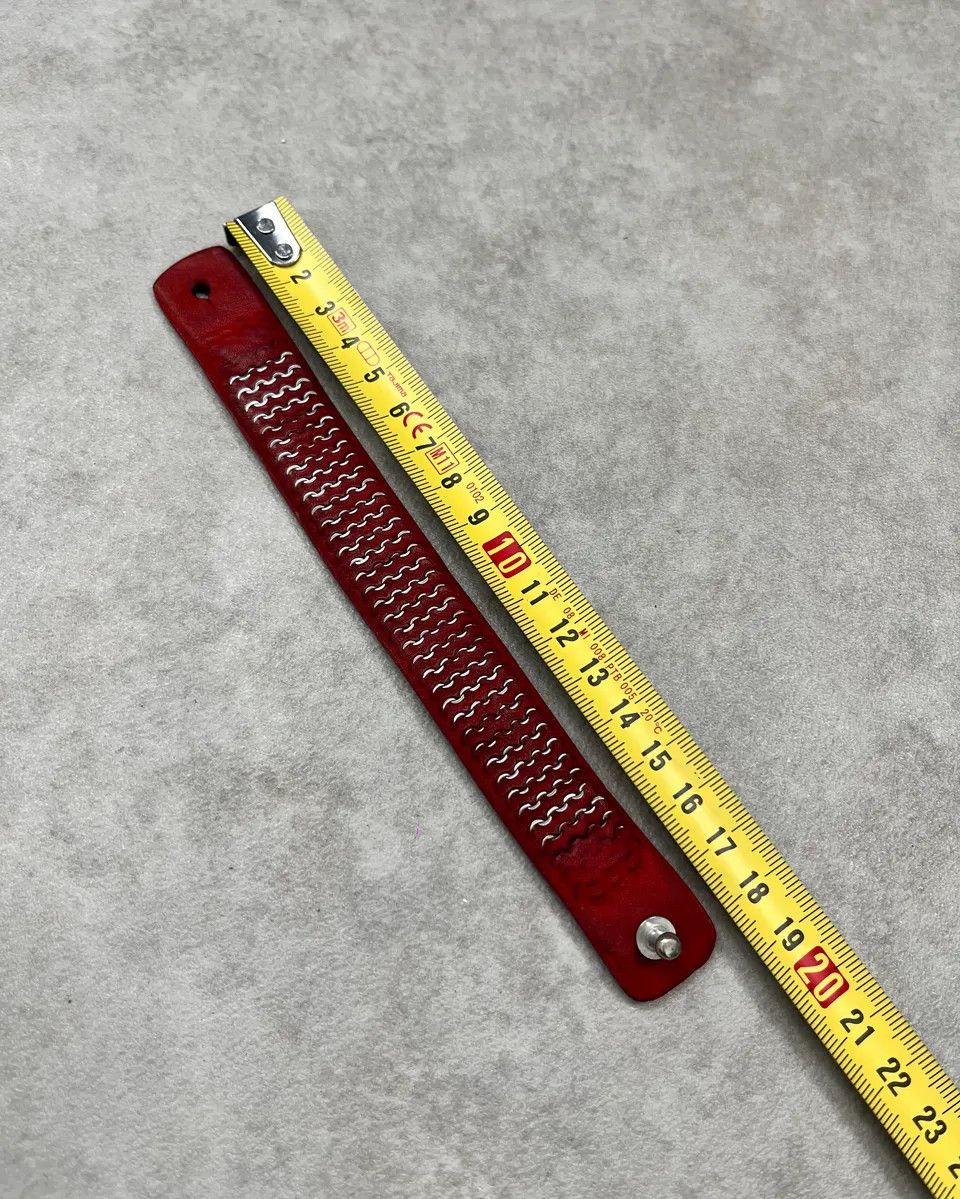 Marithe + Francois Girbaud Marithé + François Girbaud Red Studded Leather Bracelet Size ONE SIZE - 8 Thumbnail