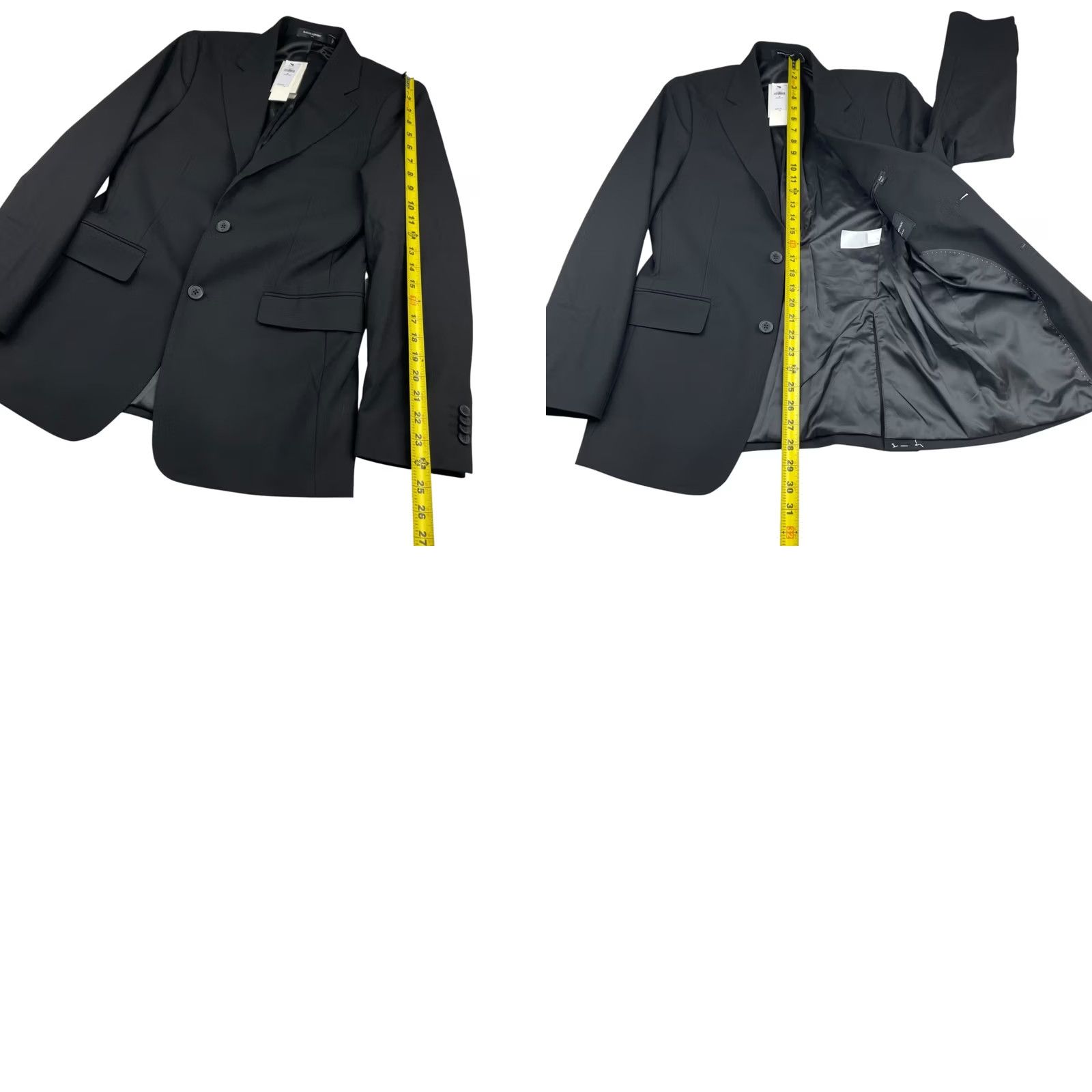 Banana Republic Banana Republic Blazer 2-Button Single-Breasted Black 36R Regular Tailored Fit Men’s Blazer Jacket Size 36R - 10 Thumbnail