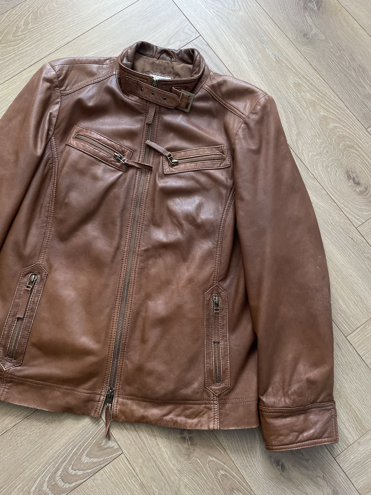 Vintage Brown Retro 90s Genuine Real Leater Bomber Punk Rock Metal Size US M / EU 48-50 / 2 - 3 Thumbnail