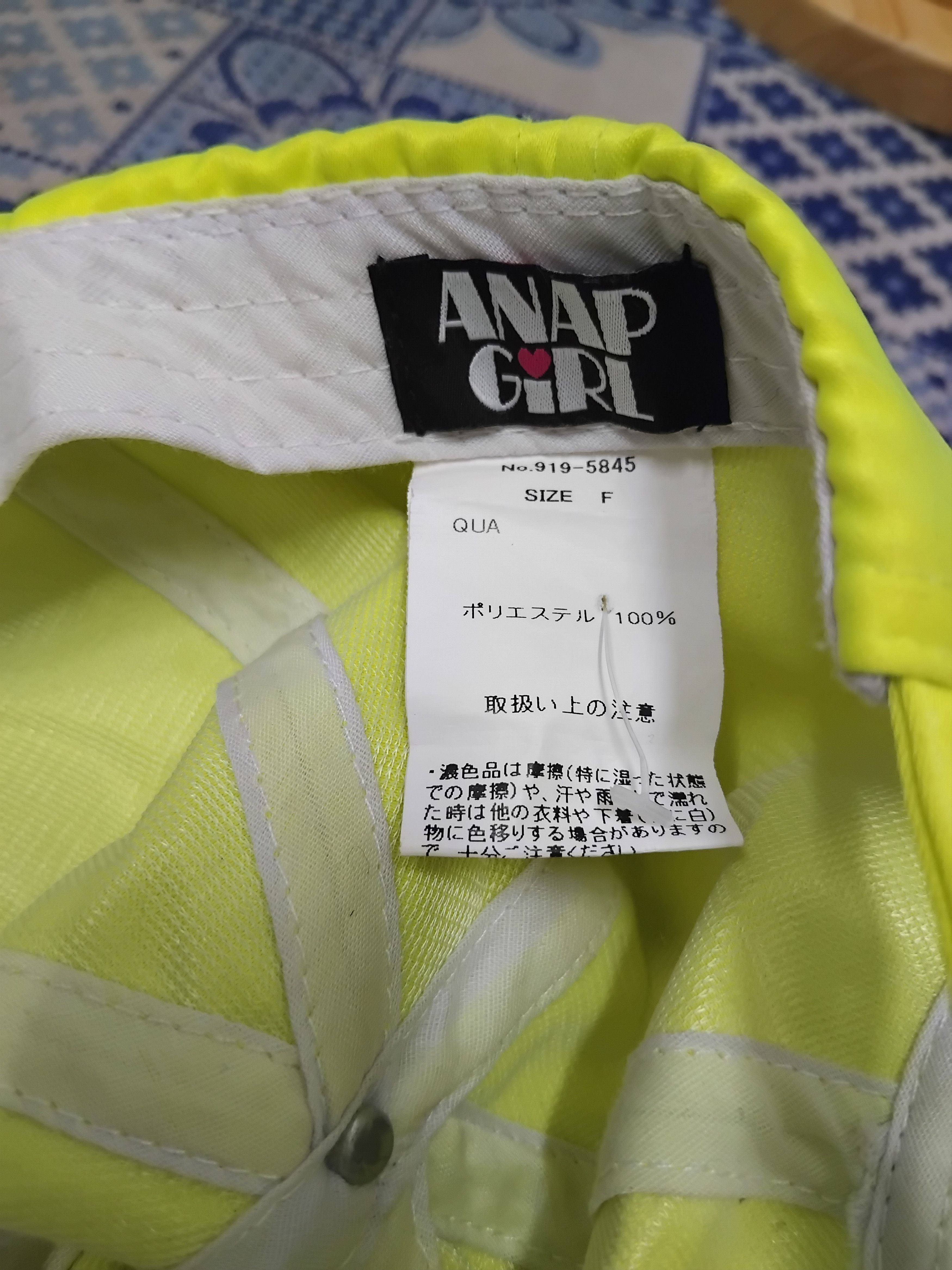 Japanese Brand Anap girl green streetwear cap Size ONE SIZE - 2 Thumbnail