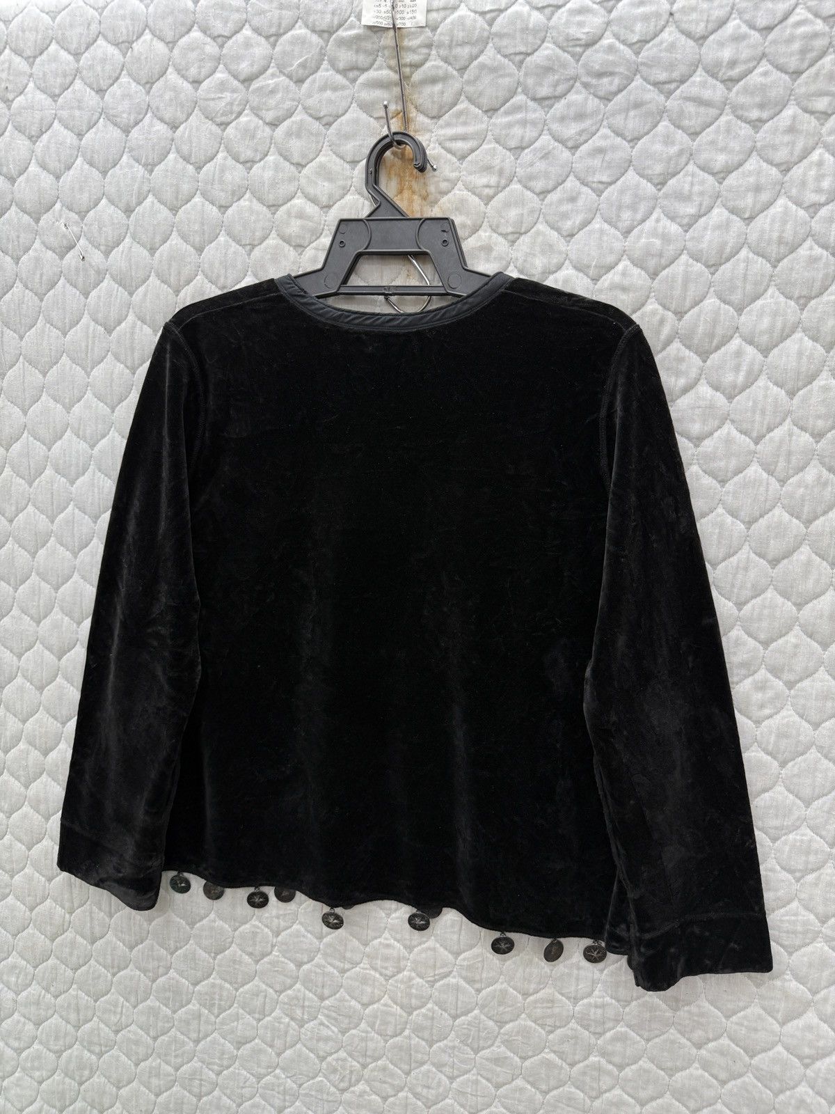 Sonia Rykiel 🔥ARCHIVE SONIA RYKIEL BLACK VELOUR BLOUSE Size M / US 6-8 / IT 42-44 - 9 Thumbnail