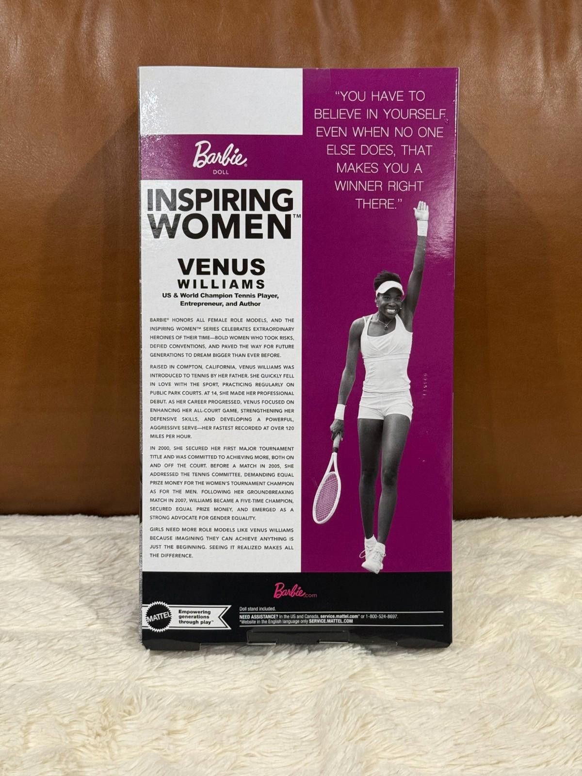 Other 2025 Venus Williams Barbie Tennis Uniform Doll HRM49 IN HAND Size ONE SIZE - 3 Thumbnail