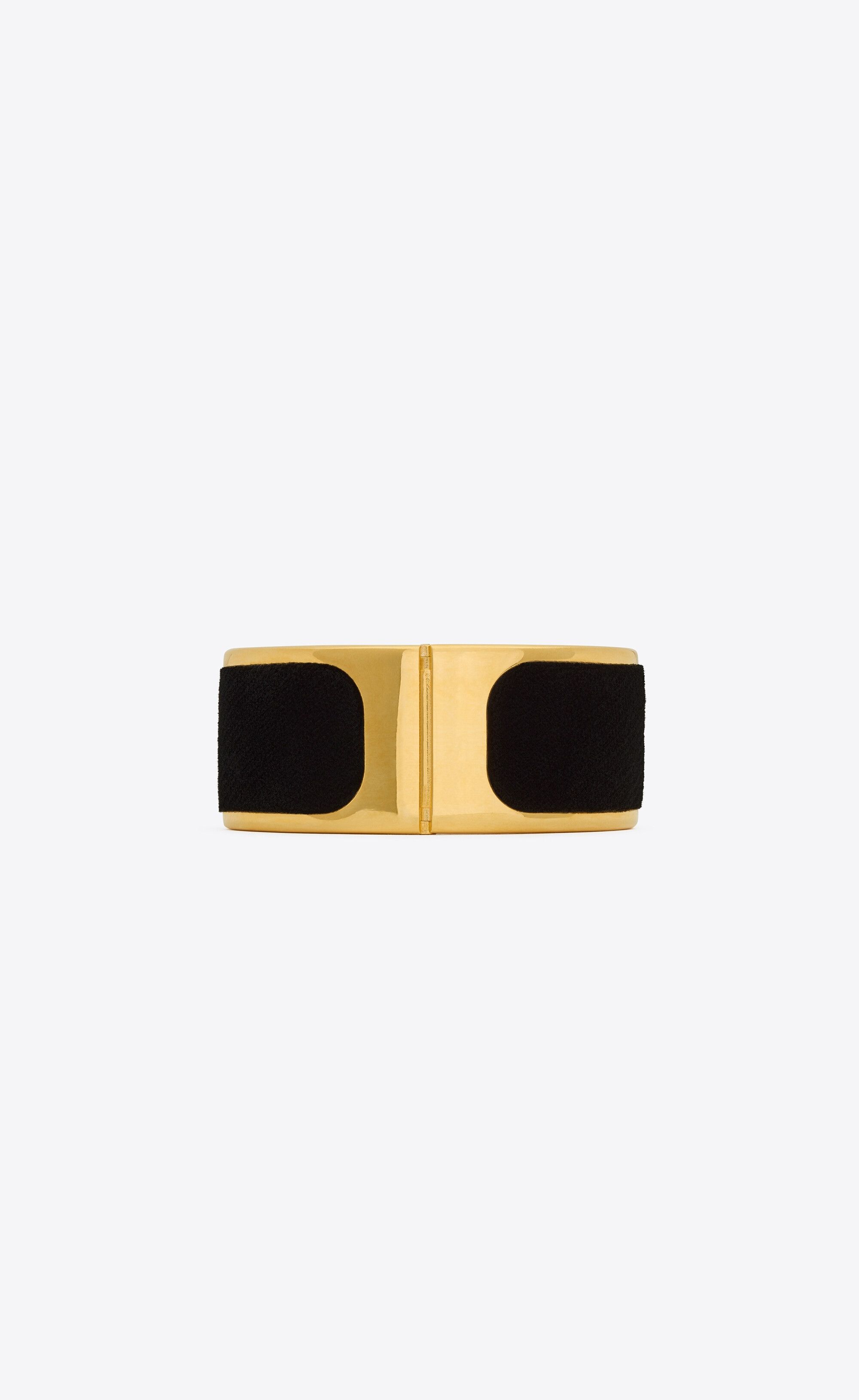 Saint Laurent Paris o1la1rc1a0325 Size: OS / 770484 Soft Cuff in Velvet Metal Size ONE SIZE - 6 Thumbnail