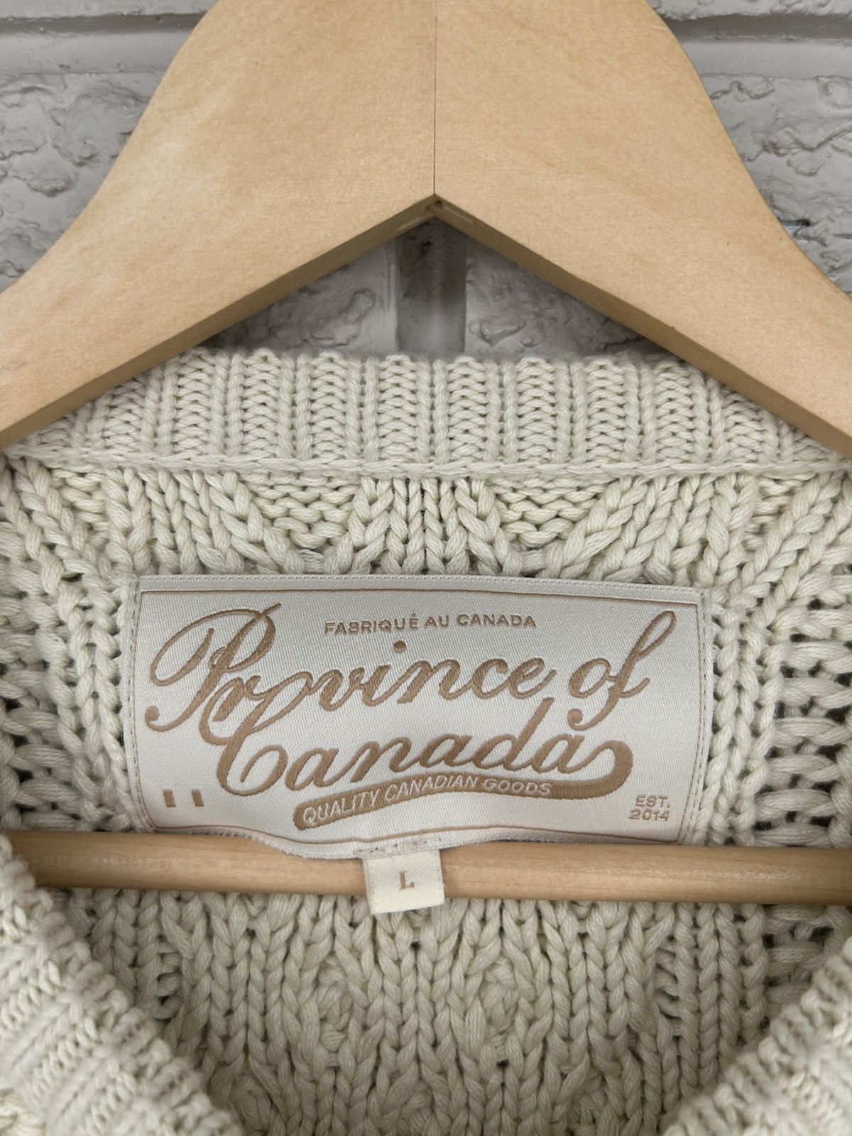 Vintage Province Of Canada White Cable Knit Sweater Size US L / EU 52-54 / 3 - 11 Thumbnail