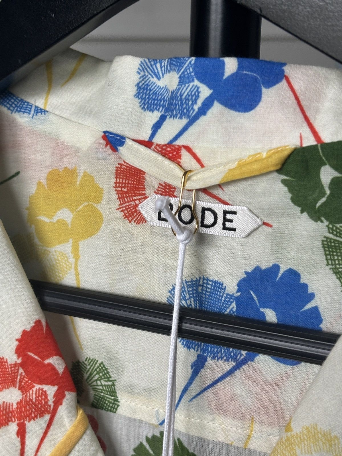 BODE FLORAL PATTERN LOGO BUTTON UP SHIRT