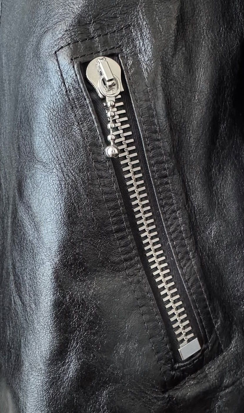 Celine Celine 24FW cropped texture leather biker jacket sz46 Size US S / EU 44-46 / 1 - 8 Thumbnail