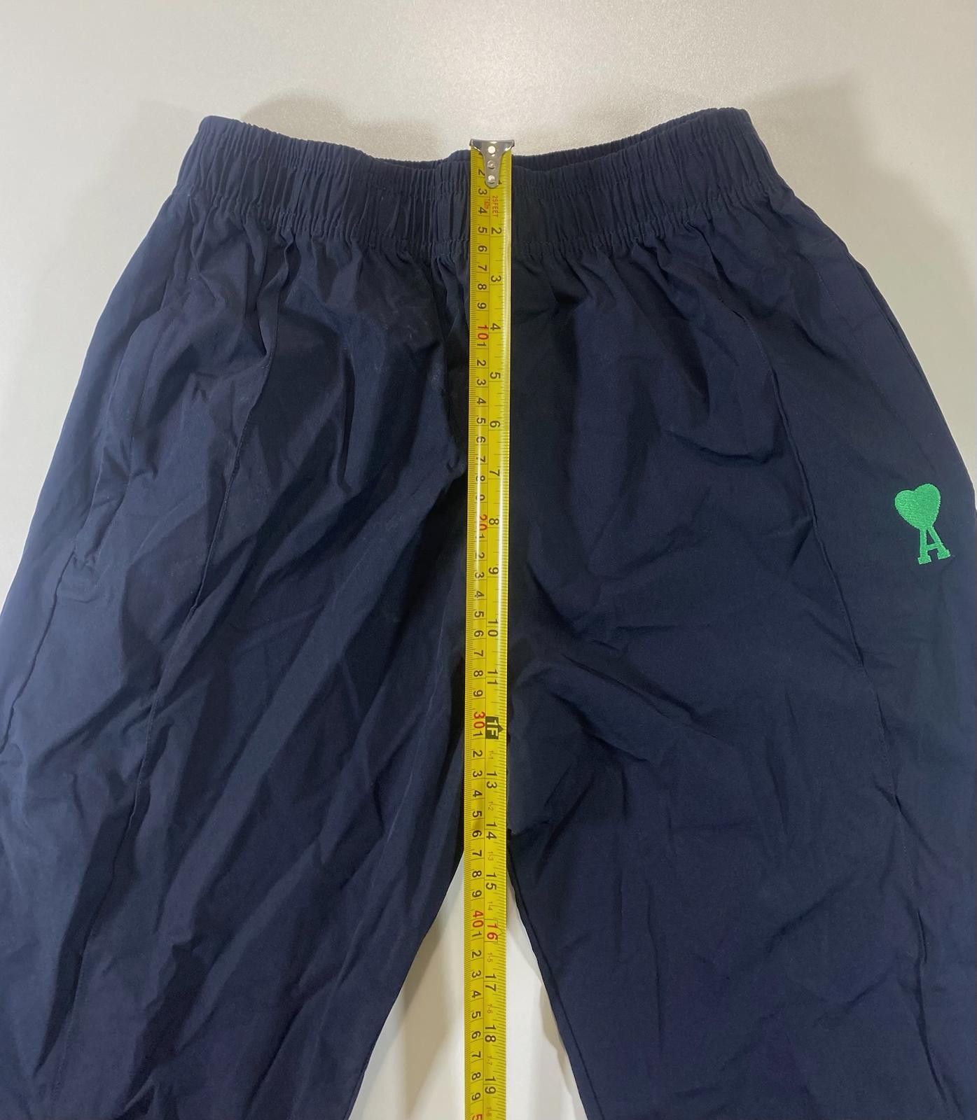 Other AMI Paris Navy Track Pants with Green Heart Logo Size US 36 / EU 52 - 3 Thumbnail