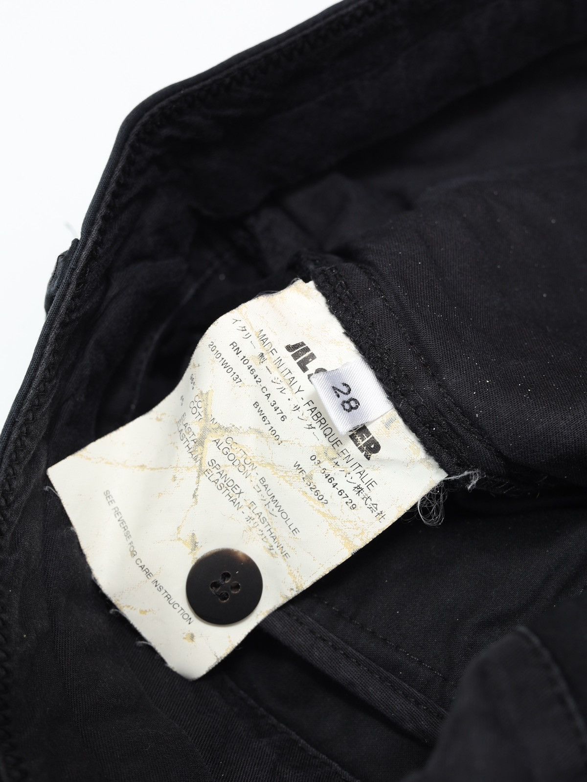 Jil Sander Jil Sander Slim Black Satin Cotton Pants Canova Sateen Size 28" / US 6 / IT 42 - 4 Thumbnail