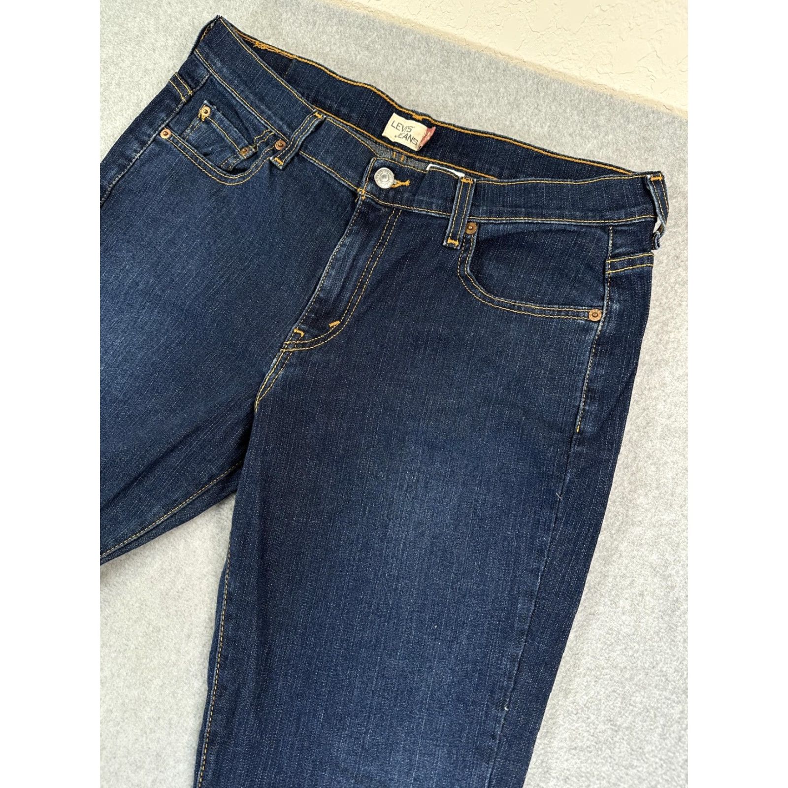 Levi's Levi's 515 Boot Cut Jeans Womens 12M Blue Dark Wash Mid Rise Stretch Denim Size 34" / US 12 / IT 48 - 3 Thumbnail