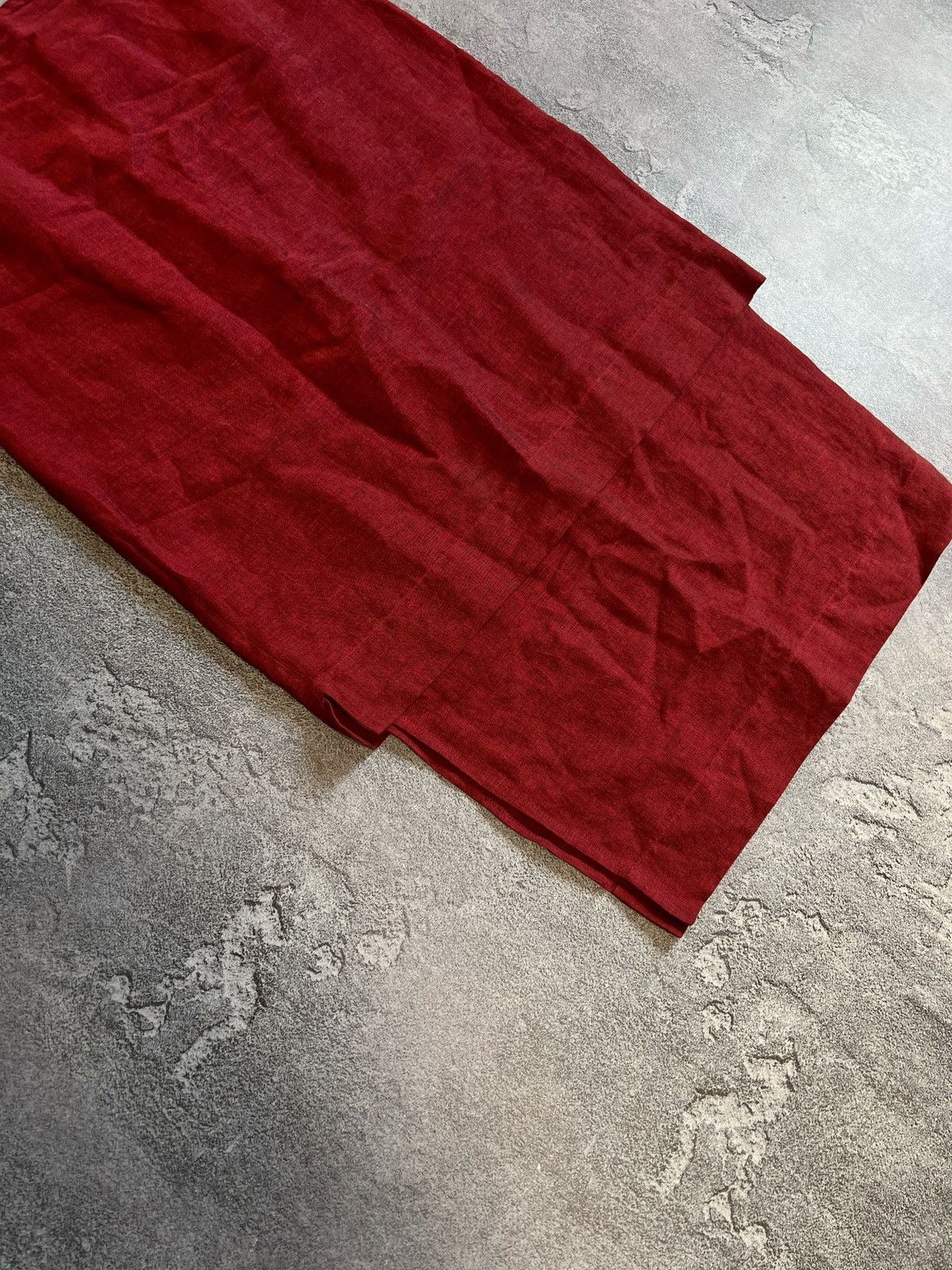 Annette Gortz × Designer × Vintage Annette Gortz Linen Double Layer Long Skirt Red Sz 40 Görtz Size 27" / US 4 / IT 40 - 4 Thumbnail