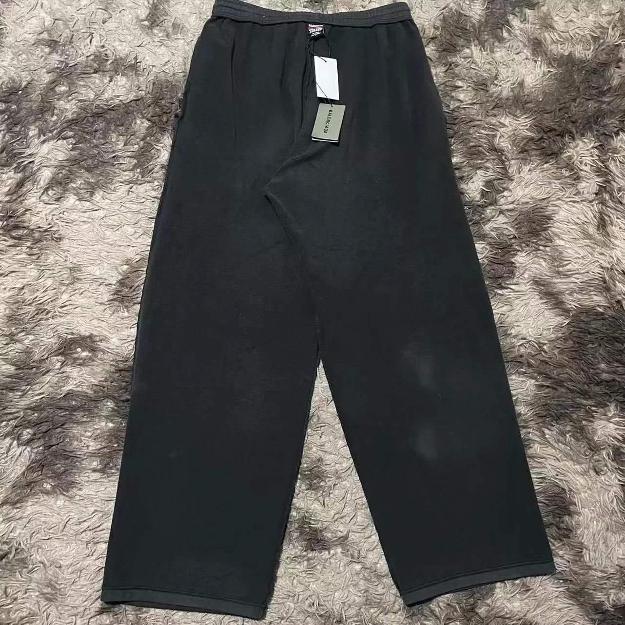 Balenciaga Balenciaga FW24 Embroidered Logo Wide Knit Sweatpant Black Size US 34 / EU 50 - 2 Thumbnail