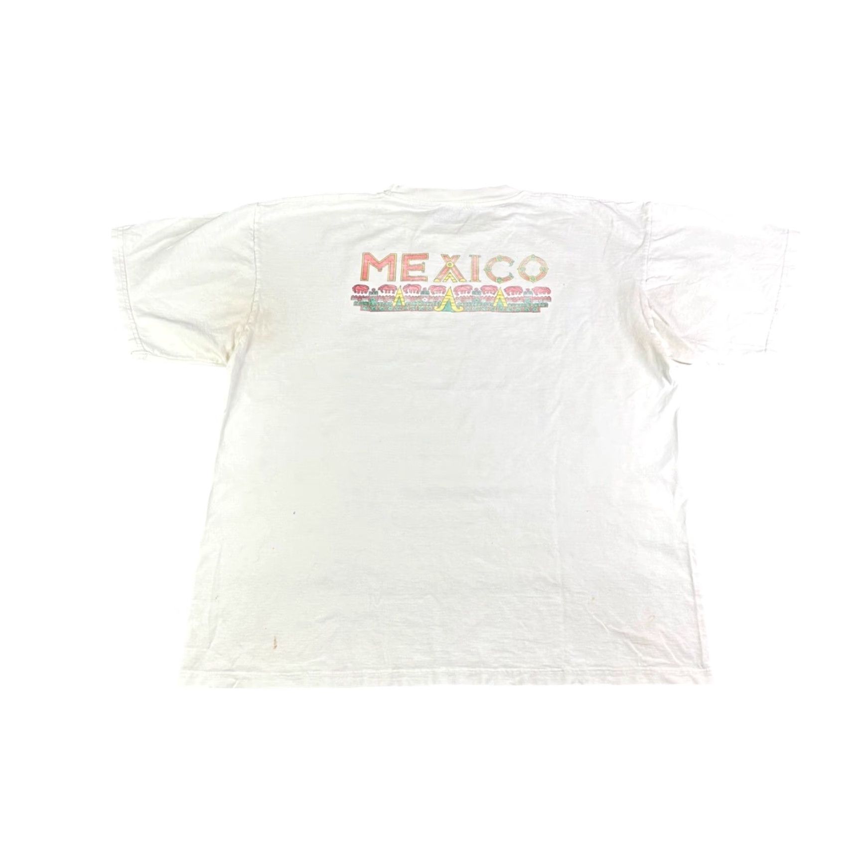 Vintage VINTAGE Cancun Mexico Codice Azteca Quetzalcoatl T-Shirt White Large Souvenir Size US L / EU 52-54 / 3 - 3 Thumbnail