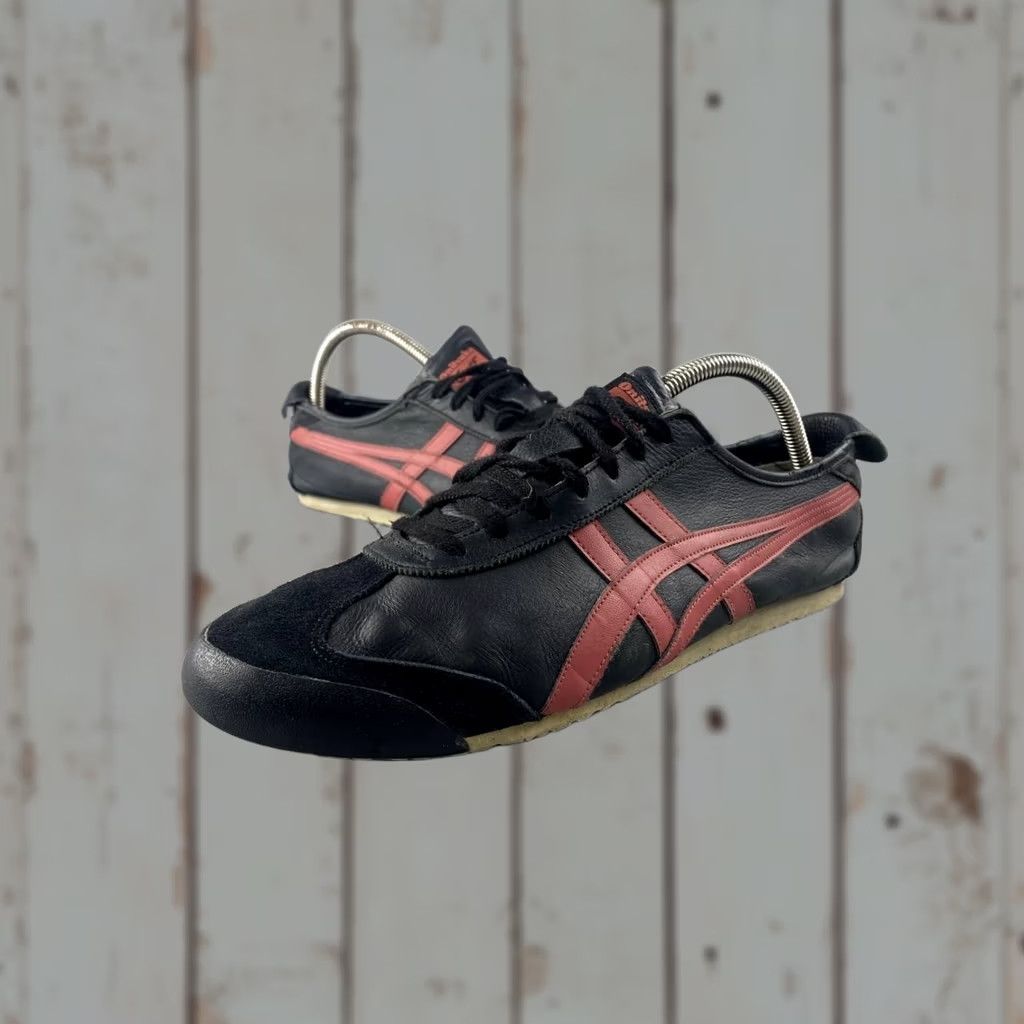 Onitsuka Tiger Onitsuka Tiger Mexico 66 Sneaker Low Black 9.5 Mens Leather Rubber Sole Casual Walking Size US 10 / EU 43 - 1 Thumbnail