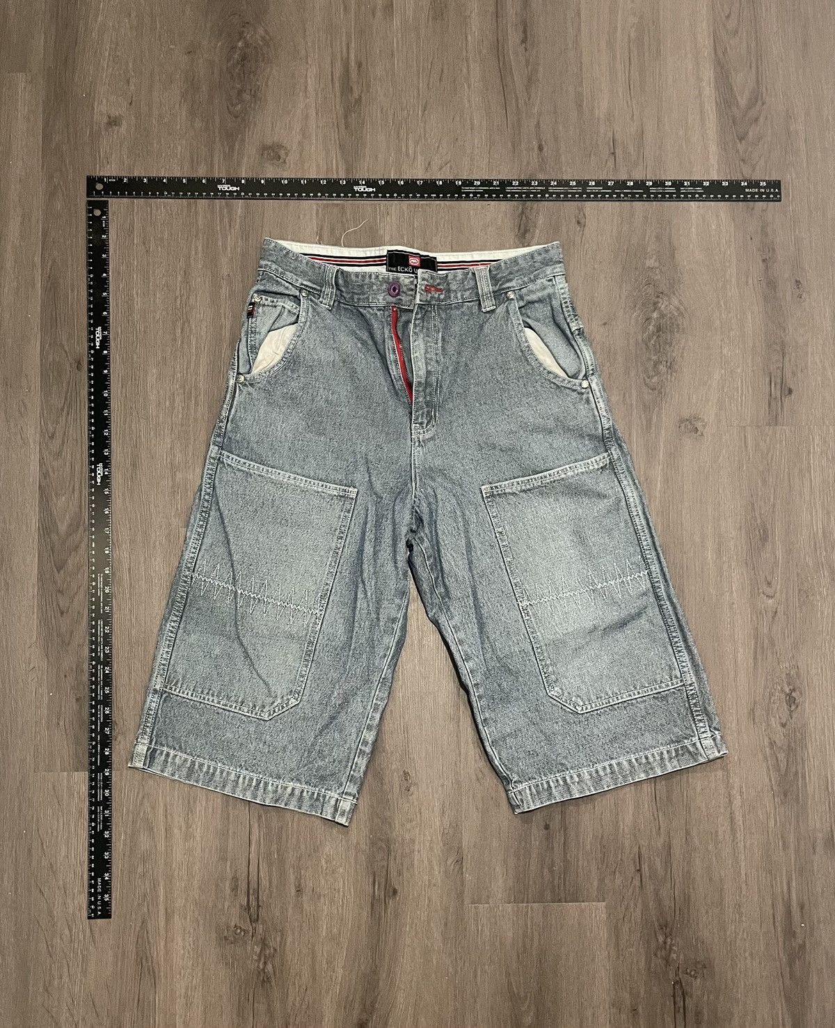 Ecko Unltd. × Vintage Ecko Red “Y2K Baggy” Denim Shorts (Sz. 32) Size US 32 / EU 48 - 4 Thumbnail