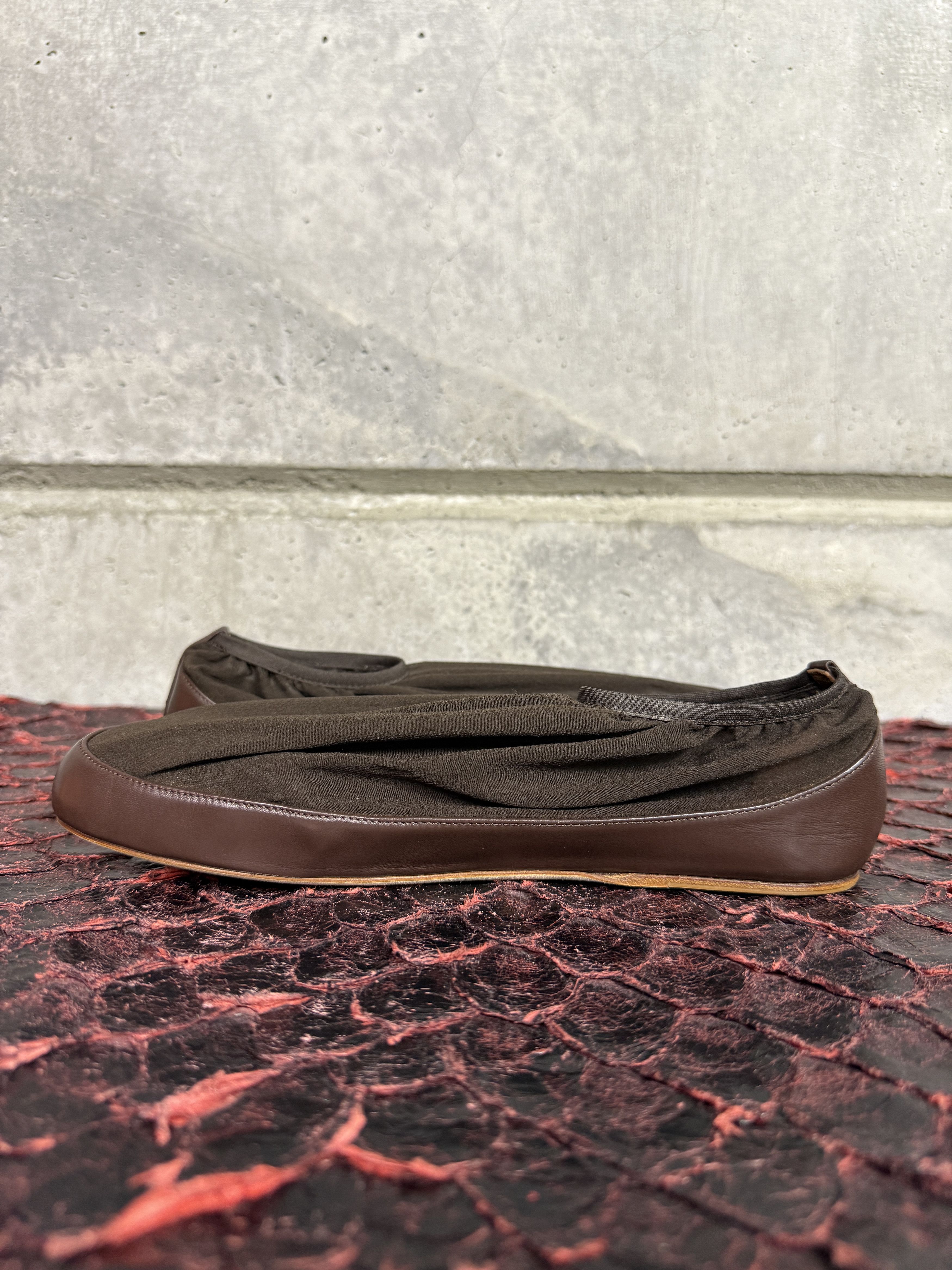Christopher Esber Leather/Mesh Ballet Flats minette