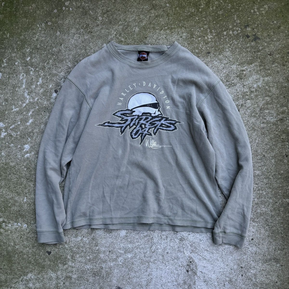 Harley Davidson Vintage Harley Sturgis Thermal Longsleeve ERD Grunge WCC Size US L / EU 52-54 / 3 - 1 Thumbnail