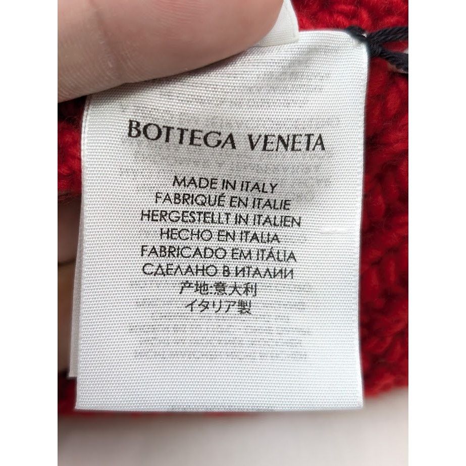 Bottega Veneta o1rshd1 Size: M / HandKnit Wool Square Beanie/Hat in Red Size ONE SIZE - 12 Thumbnail