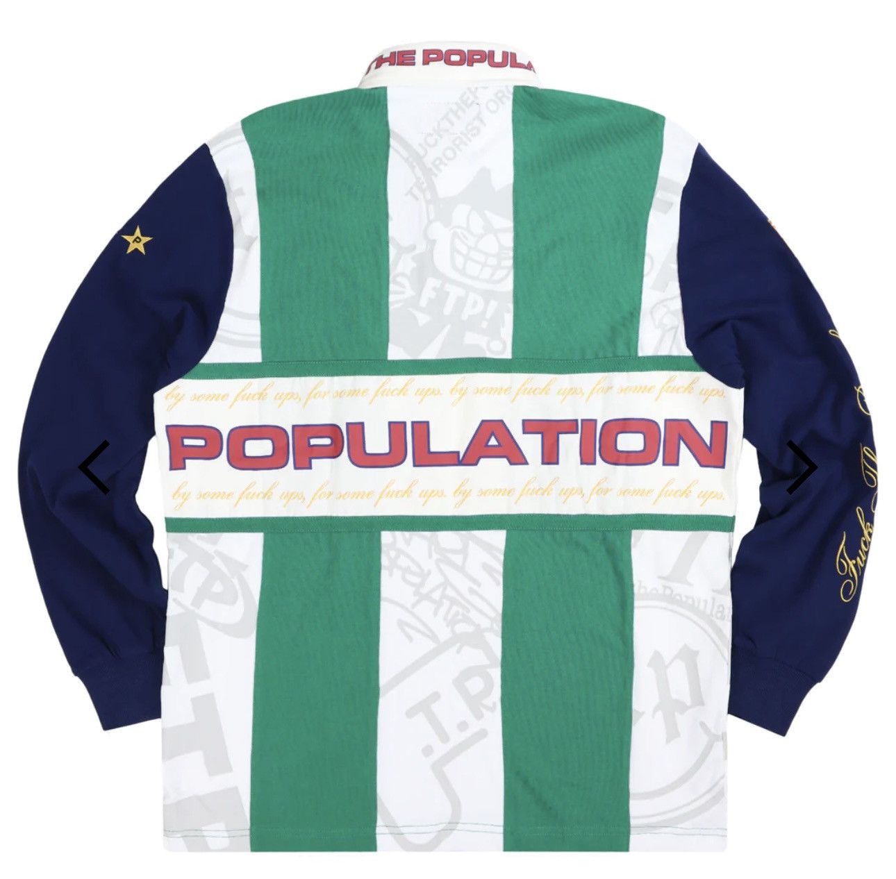 Fuck The Population Souvenir Rugby Jersey Size US XL / EU 56 / 4 - 2 Thumbnail