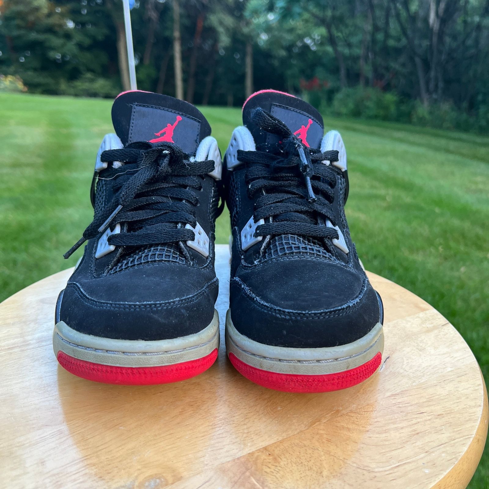 Jordan Brand × Nike Air Jordan 4 Retro OG GS Bred 2019 Men's Shoes - Size 5.5 Size US 6 / EU 39 - 4 Thumbnail