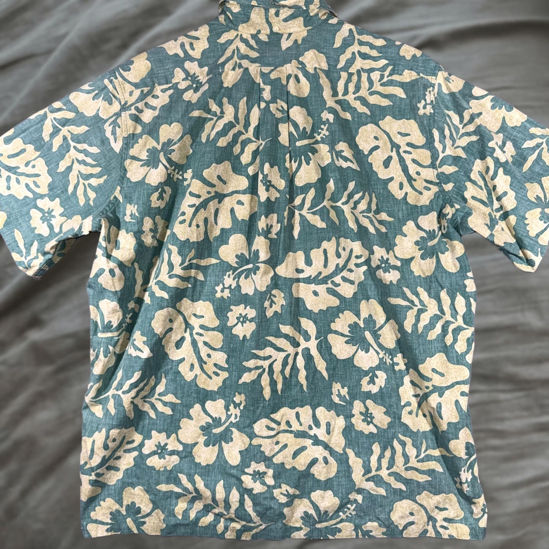 Reyn Spooner Reyn Spooner Phil Edwards Shirt Mens XL Green Floral Hawaiian Aloha Button-Front Short Sleeve Casual Tropic 100% Cotton Size US XL / EU 56 / 4 - 1 Thumbnail