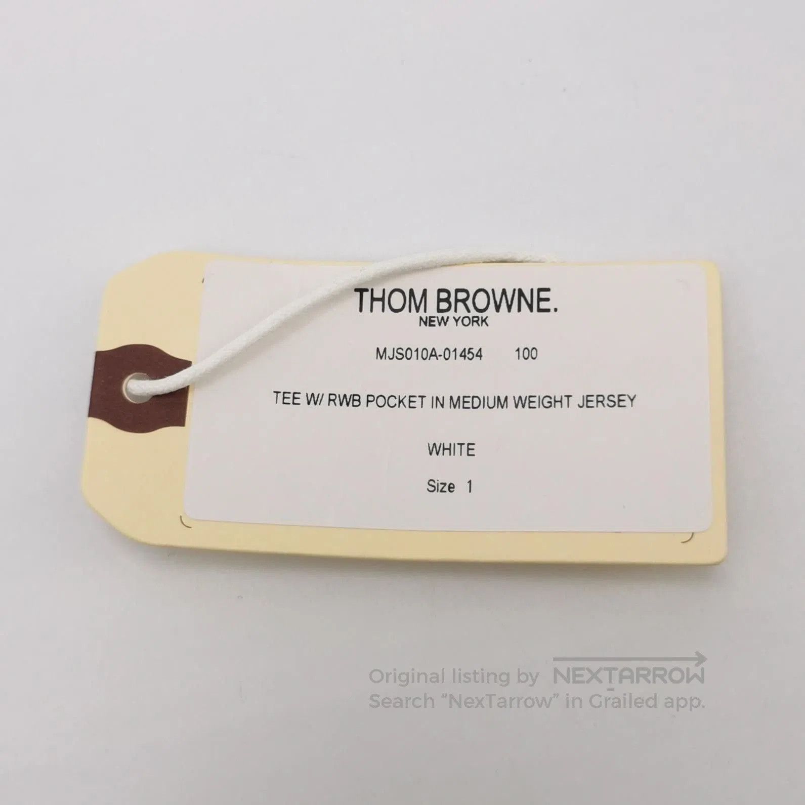 Thom Browne Thom Browne White Contrast Stripe Pocket Crewneck Tee S. Size US S / EU 44-46 / 1 - 3 Thumbnail