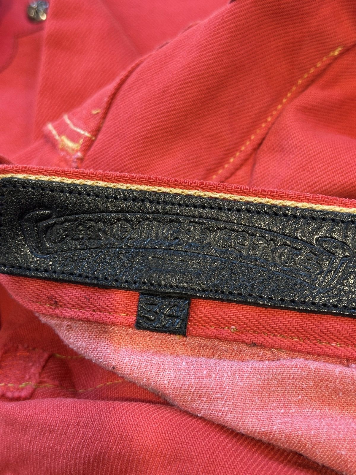 Chrome Hearts Paris Exclusive Red Patches LEVIS 501 Jeans Size US 34 / EU 50 - 18 Thumbnail