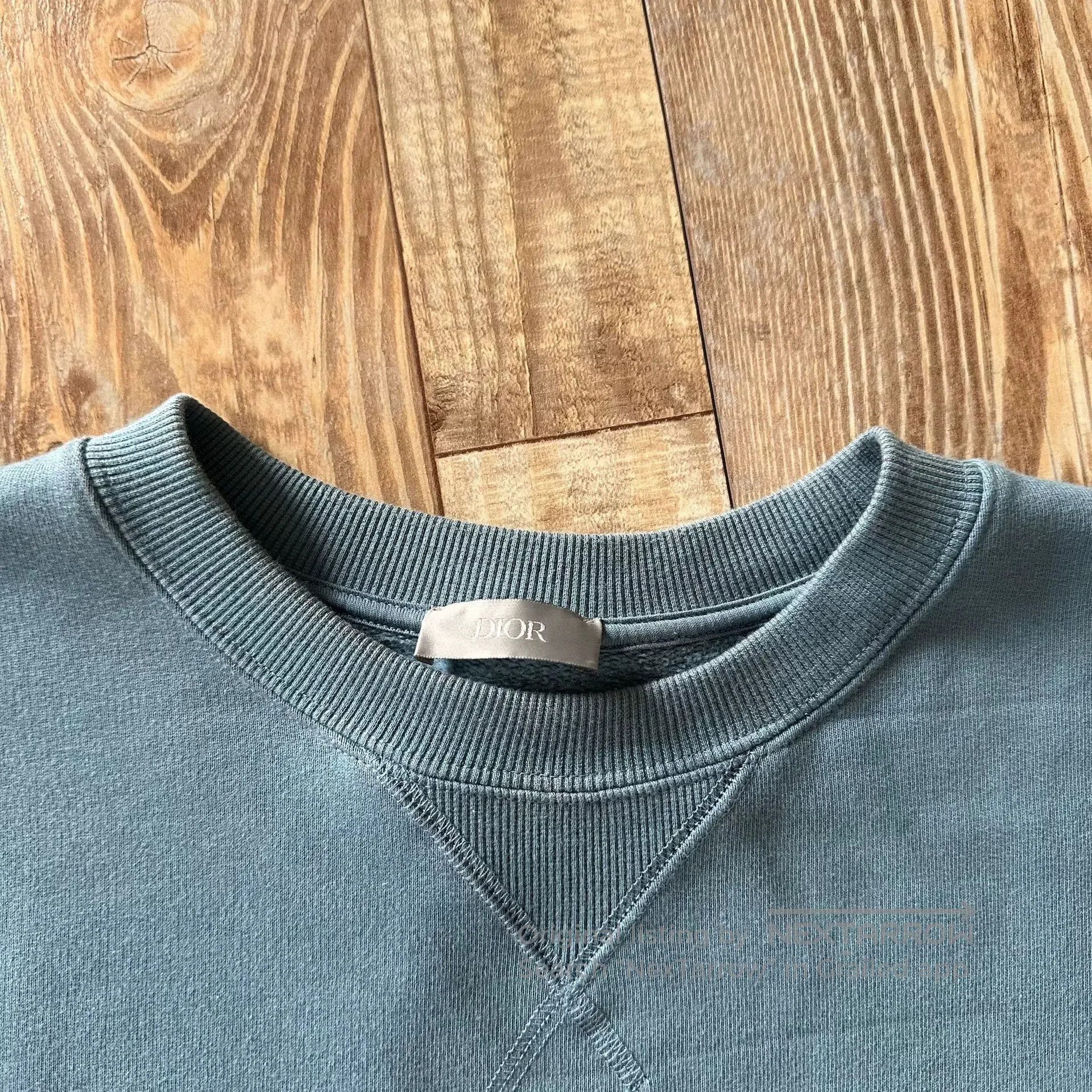 Dior Dior Fog Blue Crewneck Embroidered Sweatshirt. Size US XXL / EU 58 / 5 - 4 Thumbnail