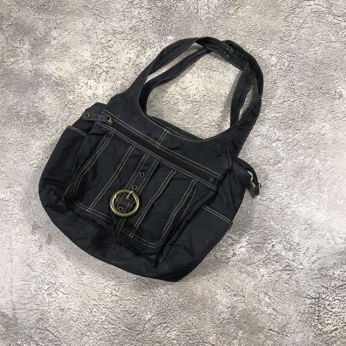 Vintage Vintage 90s Y2K Black Tactical Crossbody Bag Streetwear OS Size ONE SIZE - 2 Thumbnail
