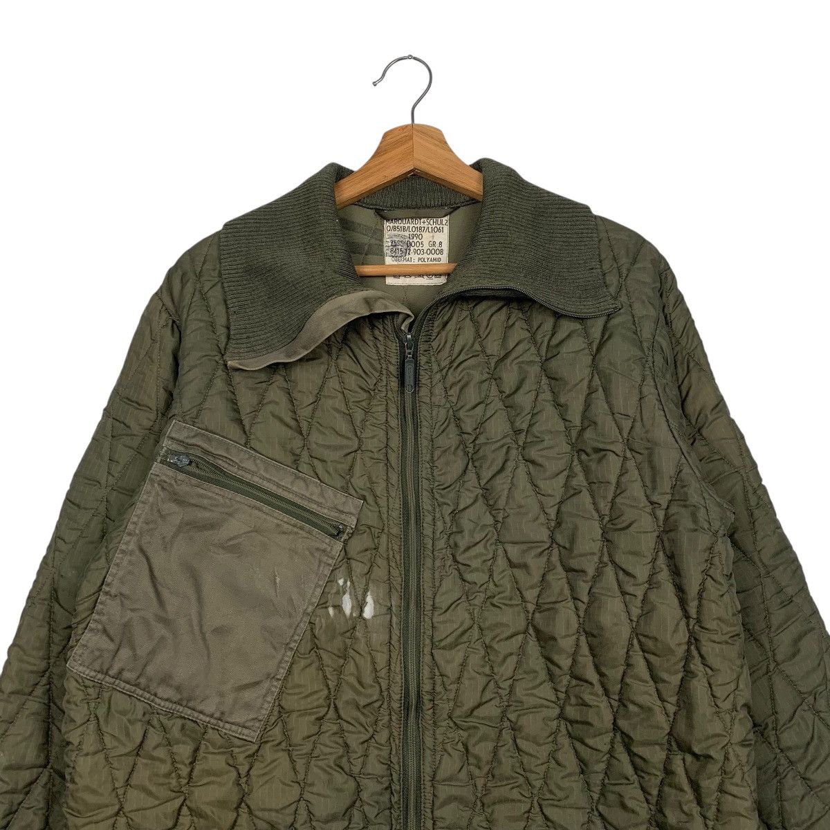 Vintage Vintage Military Opti Zipper Quilted Jacket Size US M / EU 48-50 / 2 - 2 Thumbnail