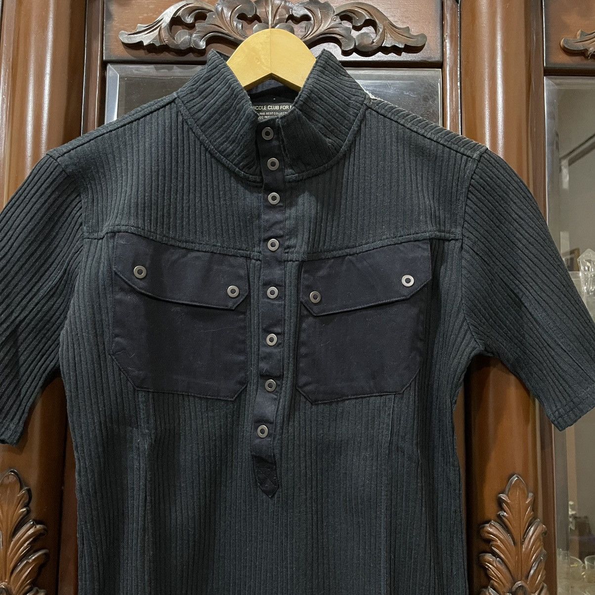 Nicole Club Nicole club for man button double pocket knit tee Size US S / EU 44-46 / 1 - 2 Thumbnail