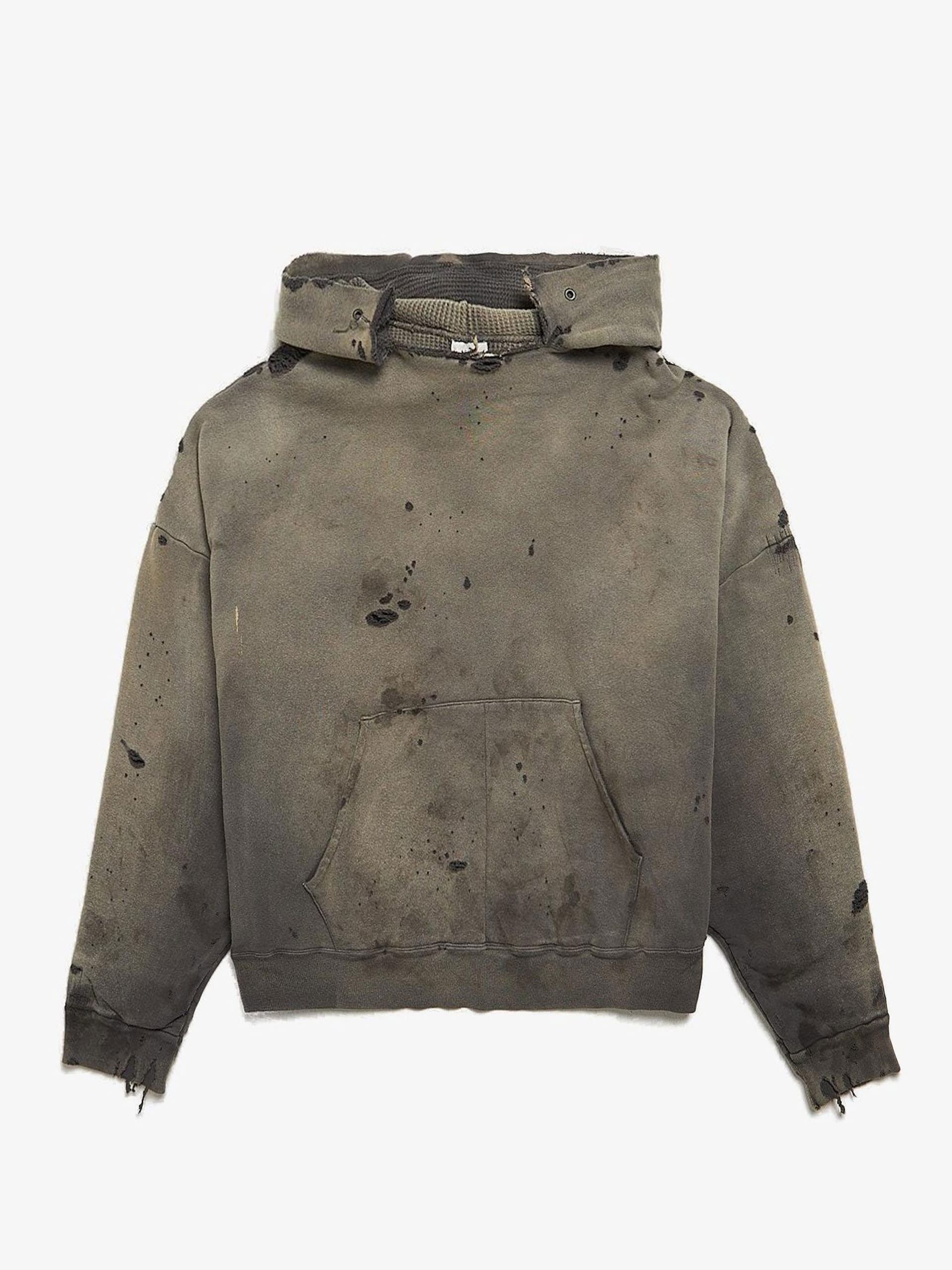 READYMADE Gray Washed Distressed Dirty Double Layered Cotton