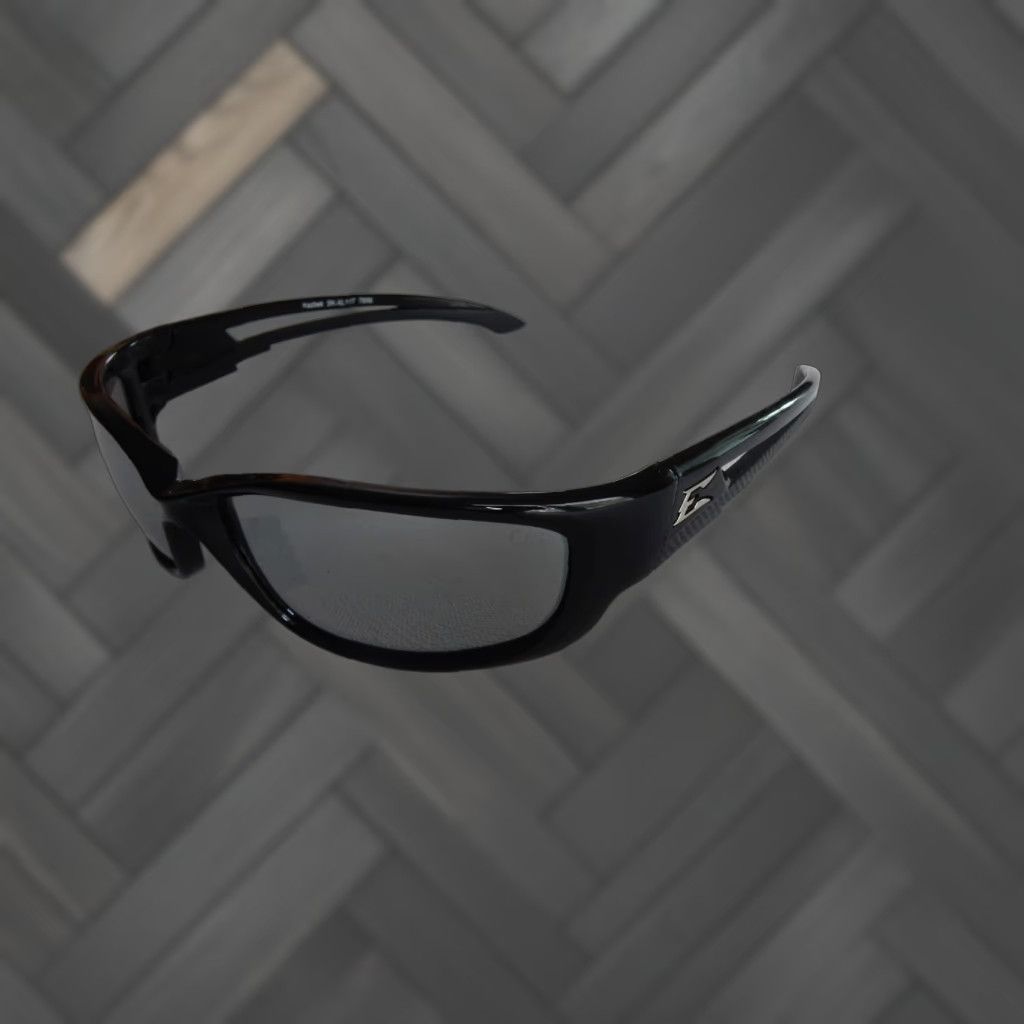 Vintage Edge Eyewear Kazbek Sunglasses Men Wrap Black UV Protection 80s Style Z87+ Size ONE SIZE - 1 Thumbnail