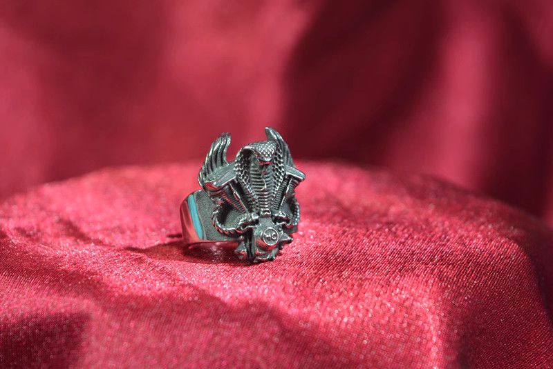 Jewelry Viper engine Matchless Jewelry Rings Chrome Ring (Size 7-13) Size ONE SIZE - 2 Thumbnail