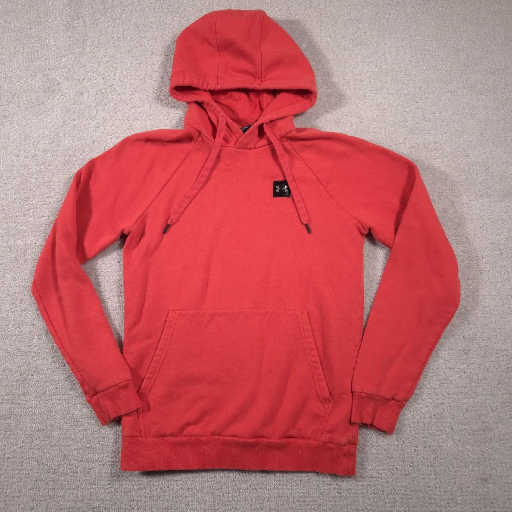 Under Armour Under Armour Hoodie Mens Small Red Fleece Pullover Kangaroo Pocket Raglan UA Size US S / EU 44-46 / 1 - 2 Thumbnail