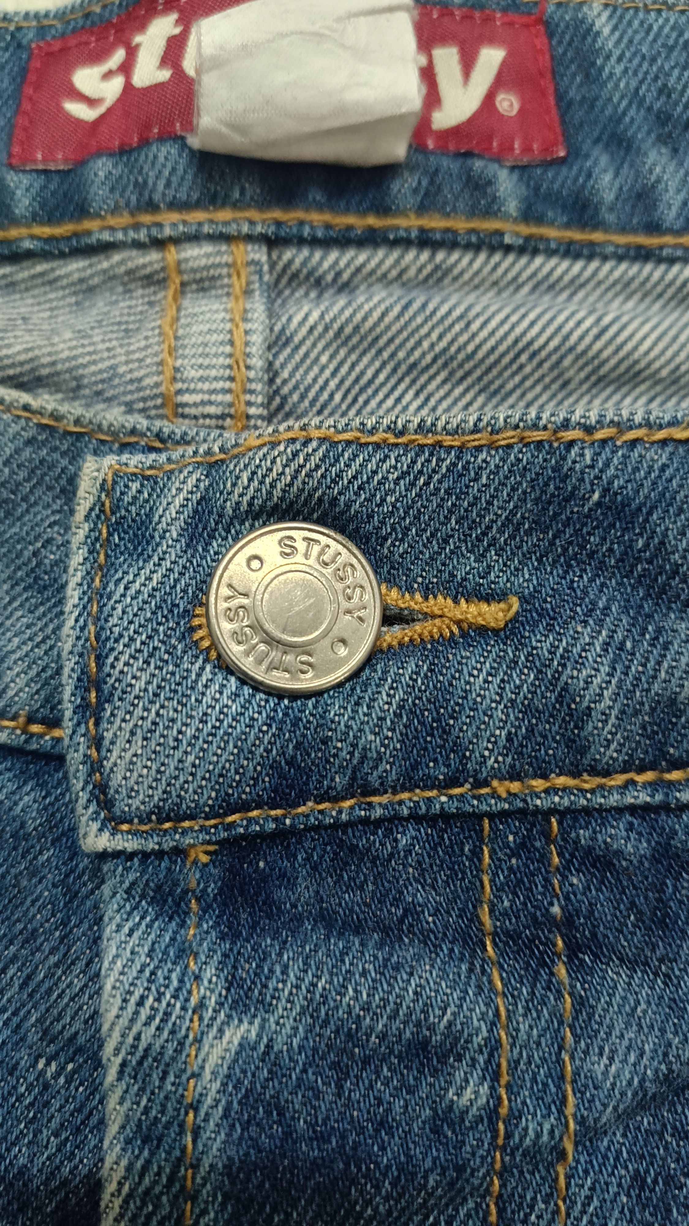 Stussy 🔥🔥 Rare Distressed Vintage 90s Stussy Jeans Size US 35 - 3 Thumbnail