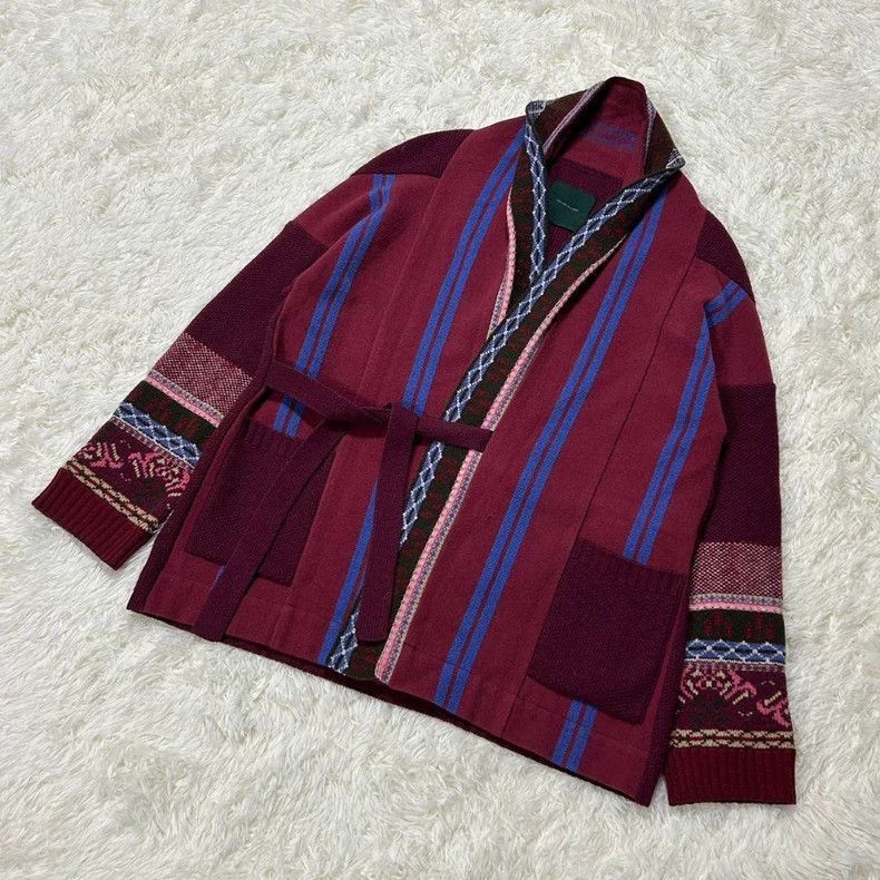 Kapital Kapital Japanese Vintage Wool Cardigan with Ethnic Pattern Size US M / EU 48-50 / 2 - 1 Thumbnail
